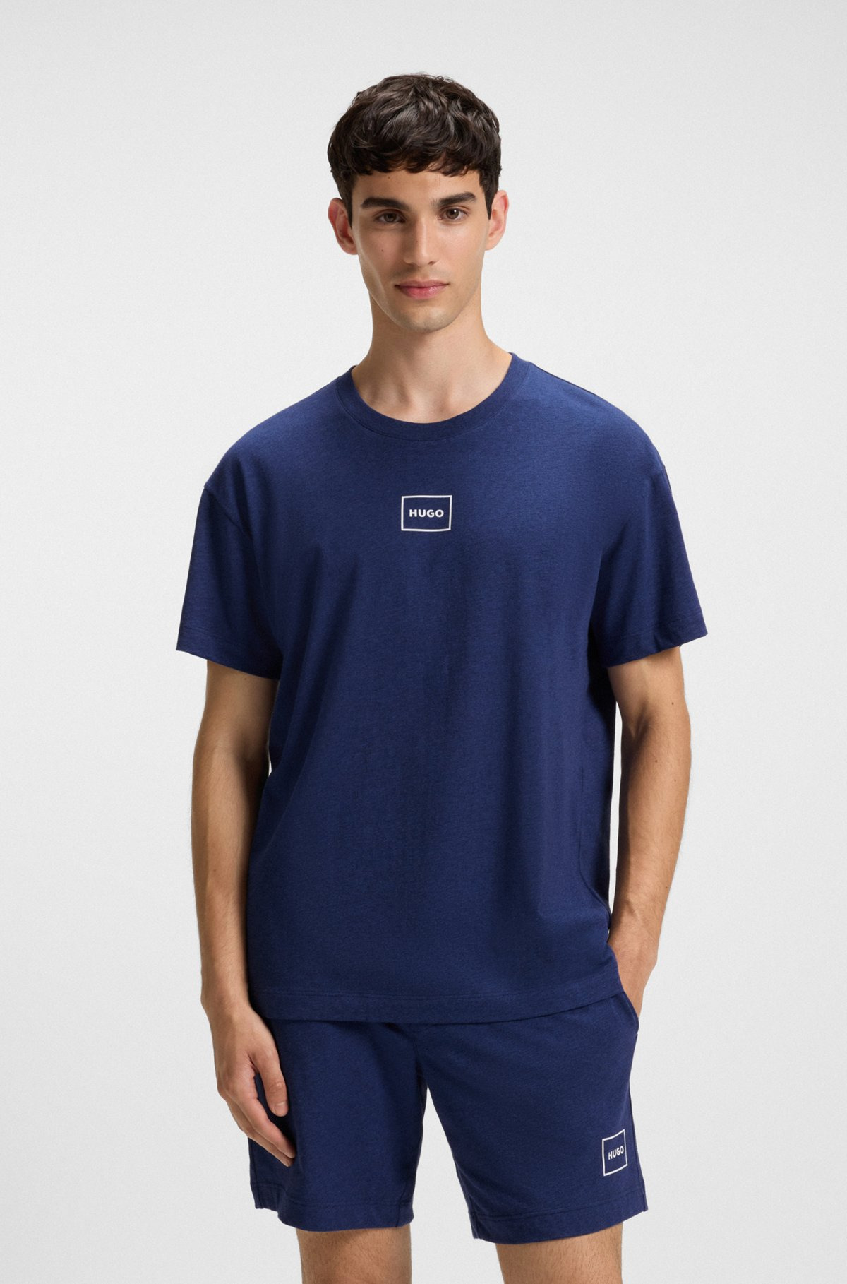 STRETCH-COTTON T-SHIRT WITH LOGO PRINT - 2