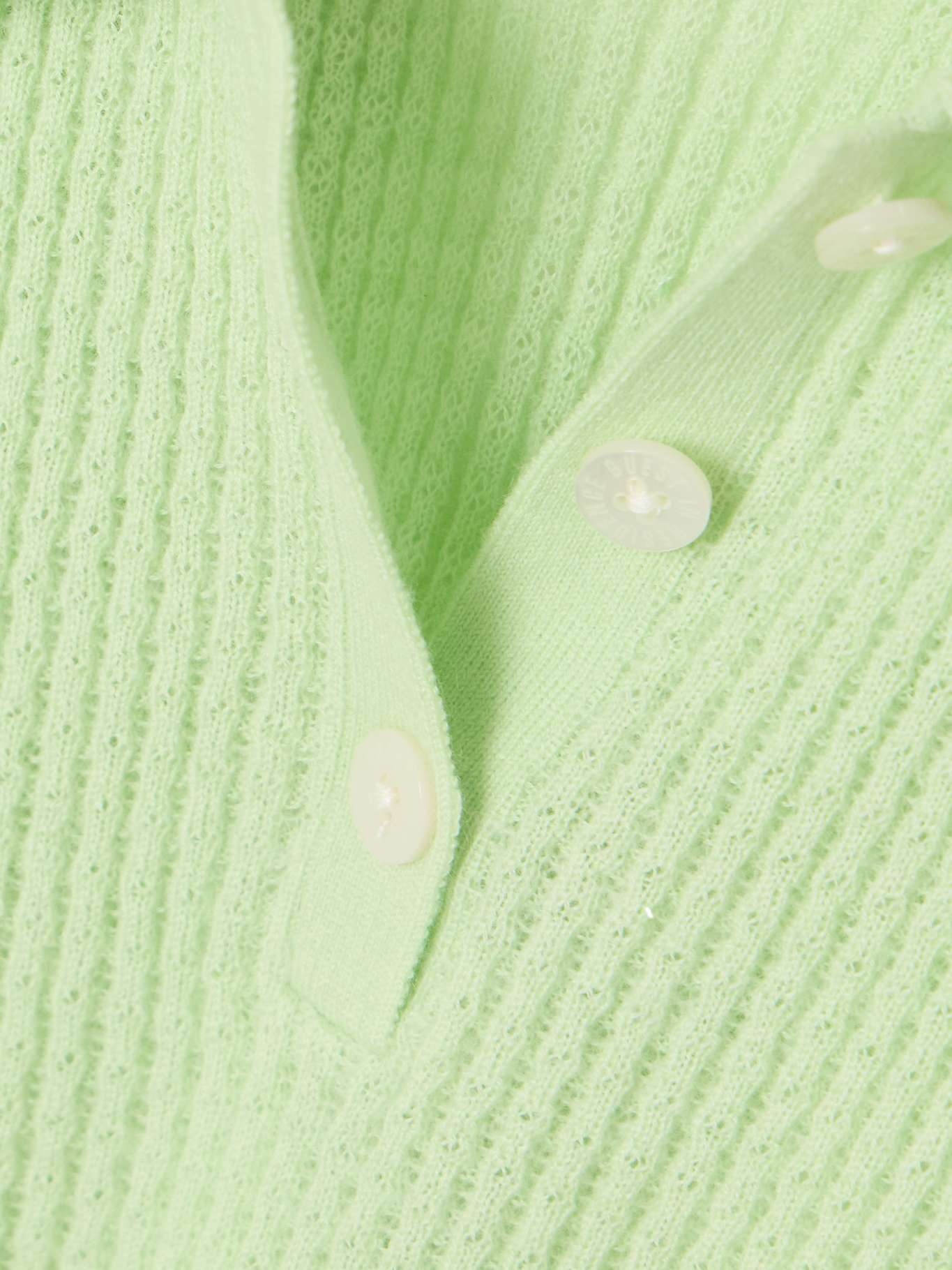 Ribbed cashmere polo sweater Light green - 4