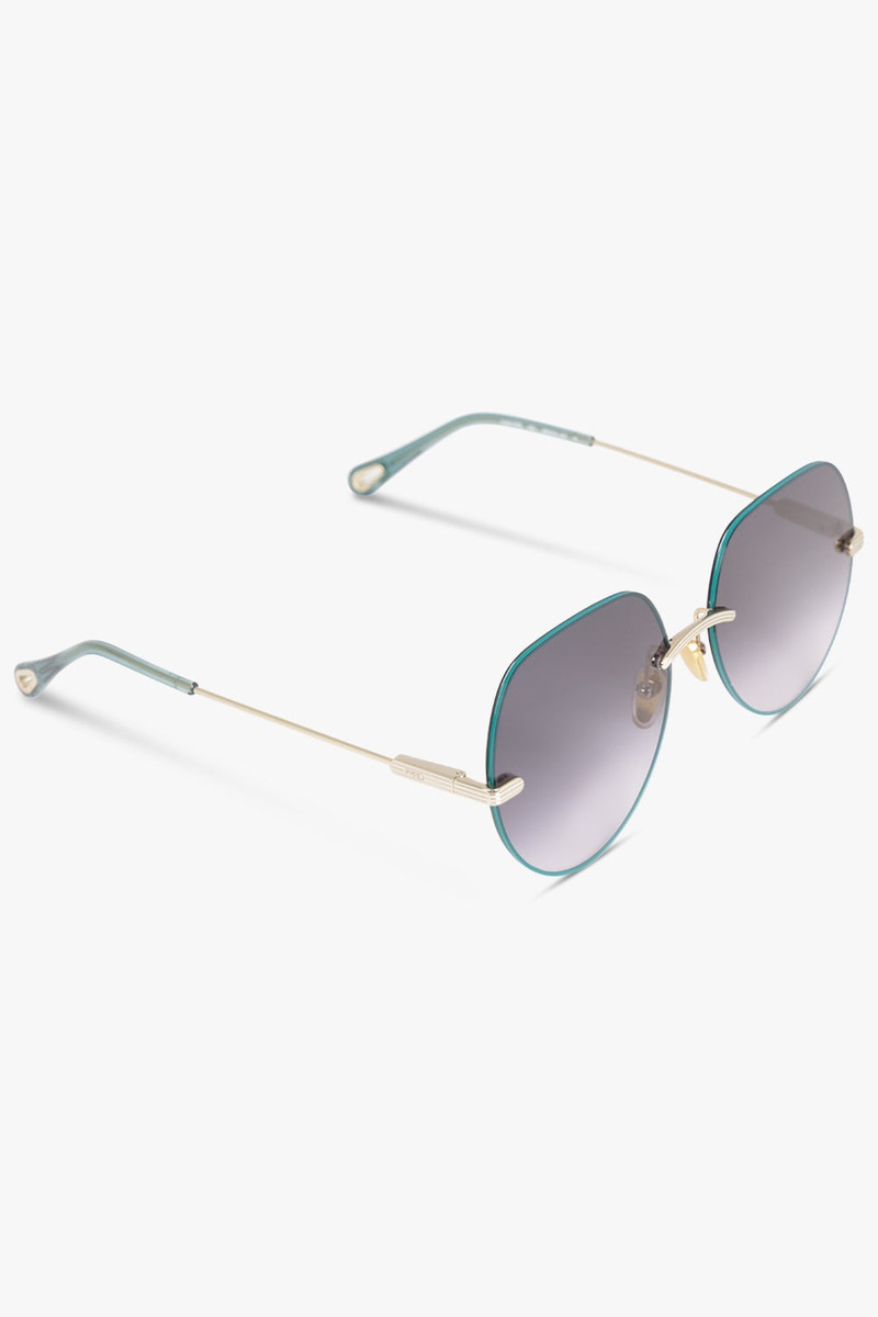 Chloé CH0135S ROUND FRAME SUNGLASSES | BLUE/GREY outlook