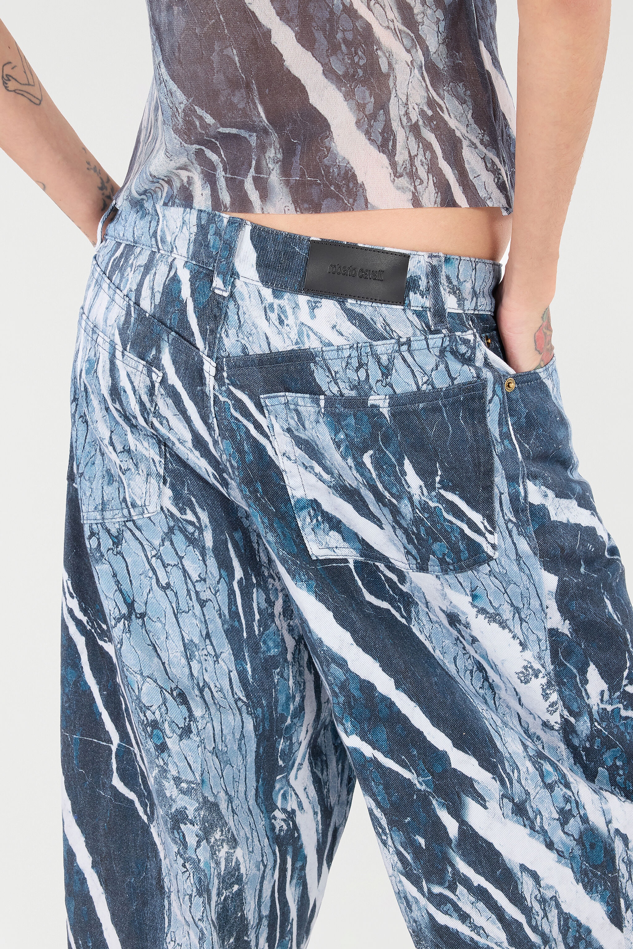 Marble Palazzo Pants - 7