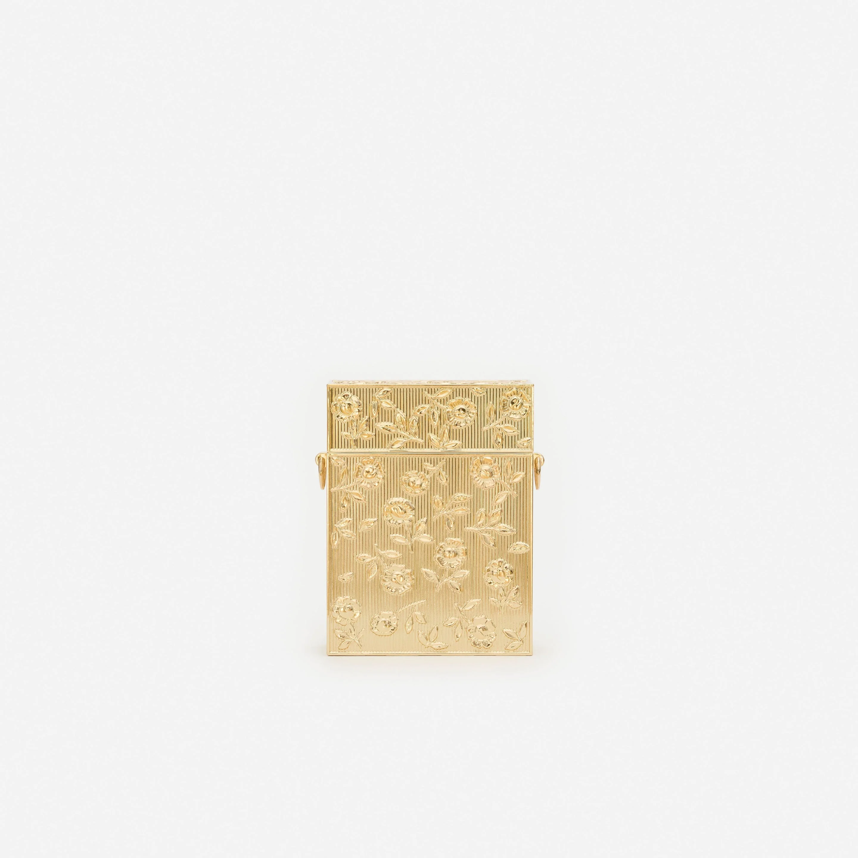 Gold Floral Engraved Micro Bag - 1