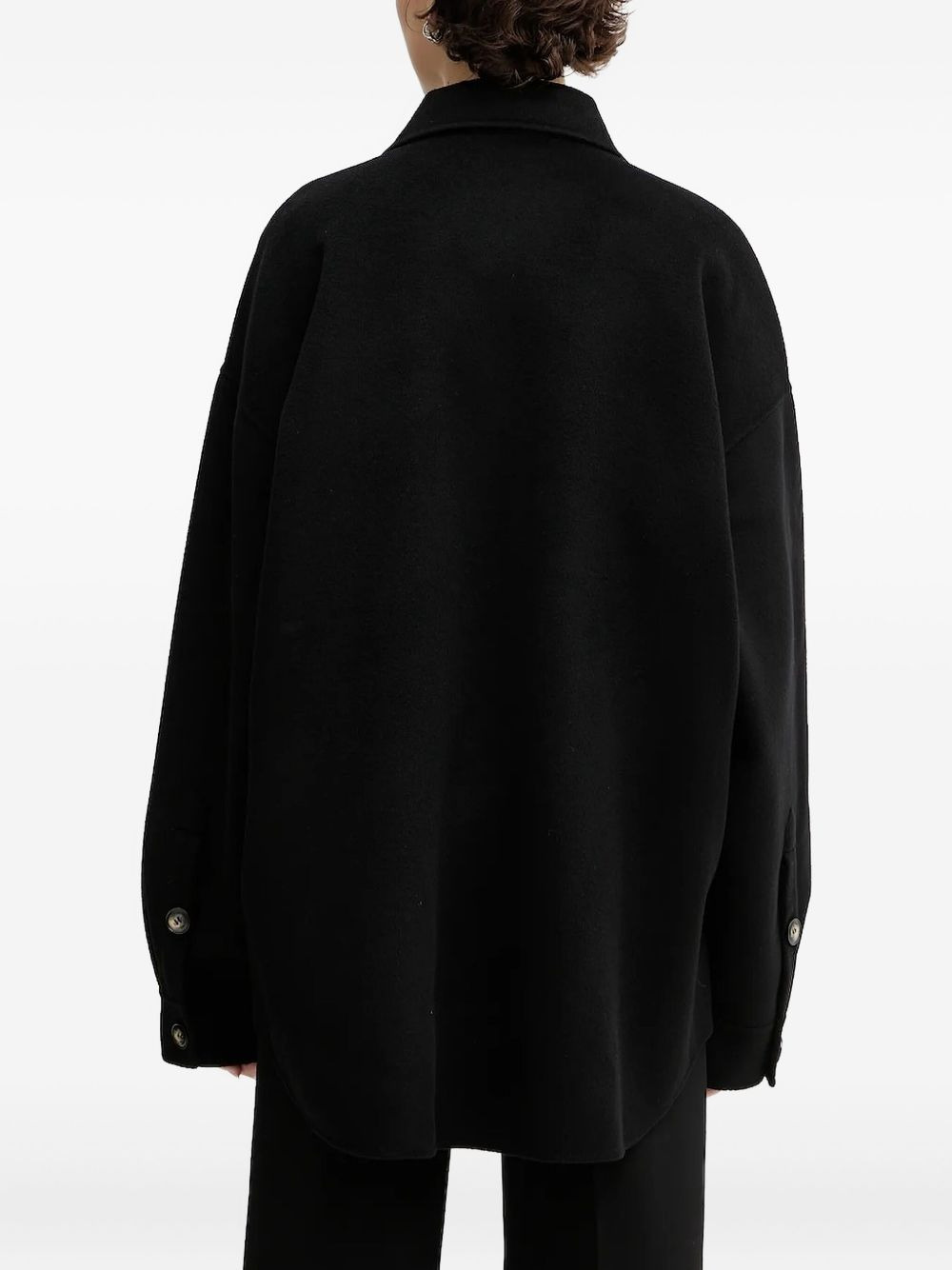 button-fastening shirt jacket - 3