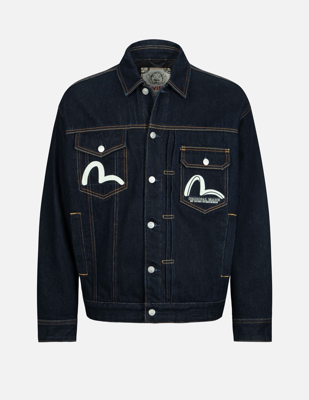 LOGO AND SEAGULL PRINT LOOSE FIT DENIM JACKET - 2