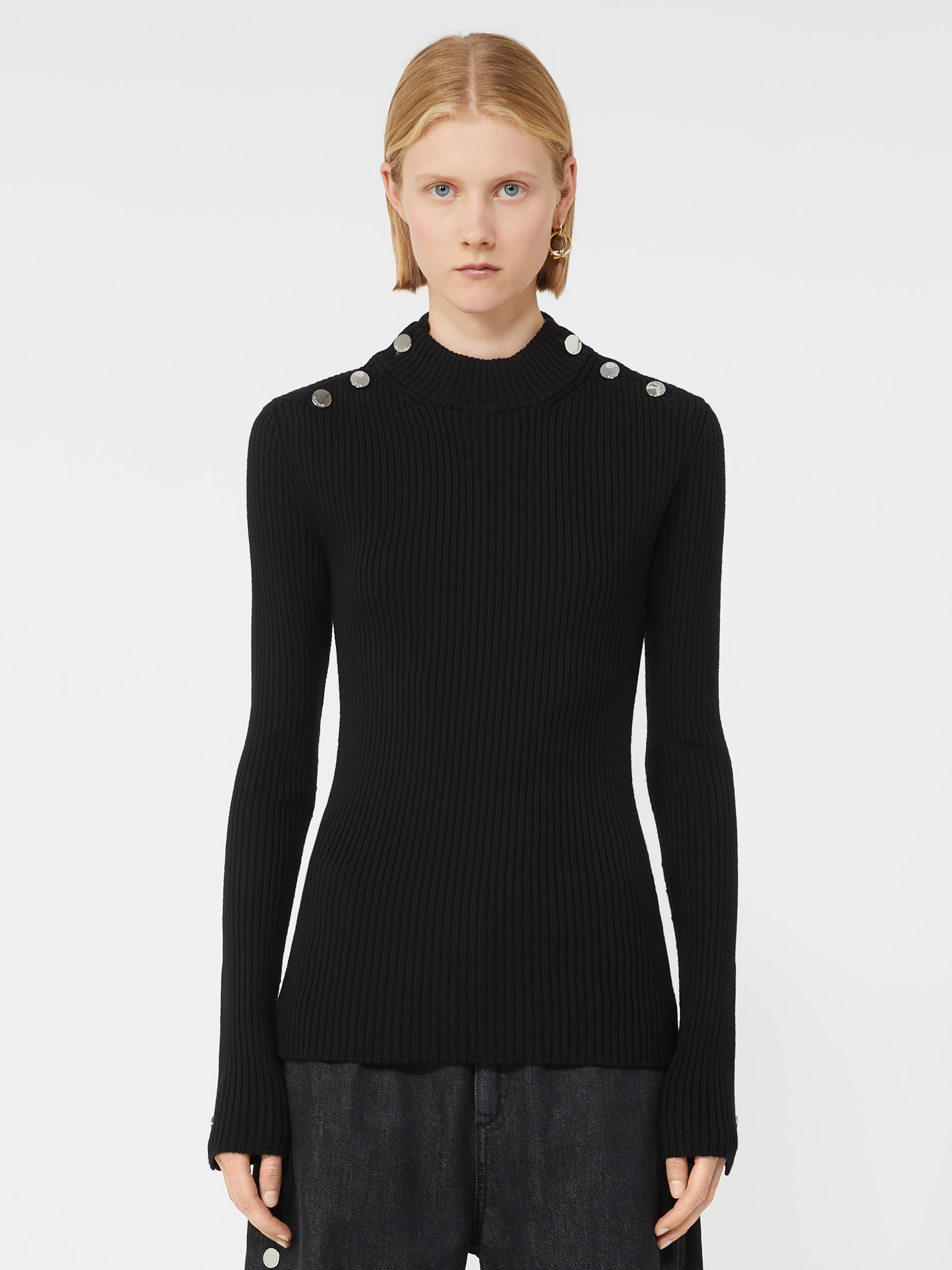 RENANIA Fitted jumper with buttons - 3