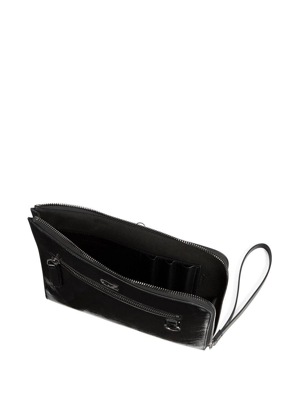 logo zipped clutch bag  - 4