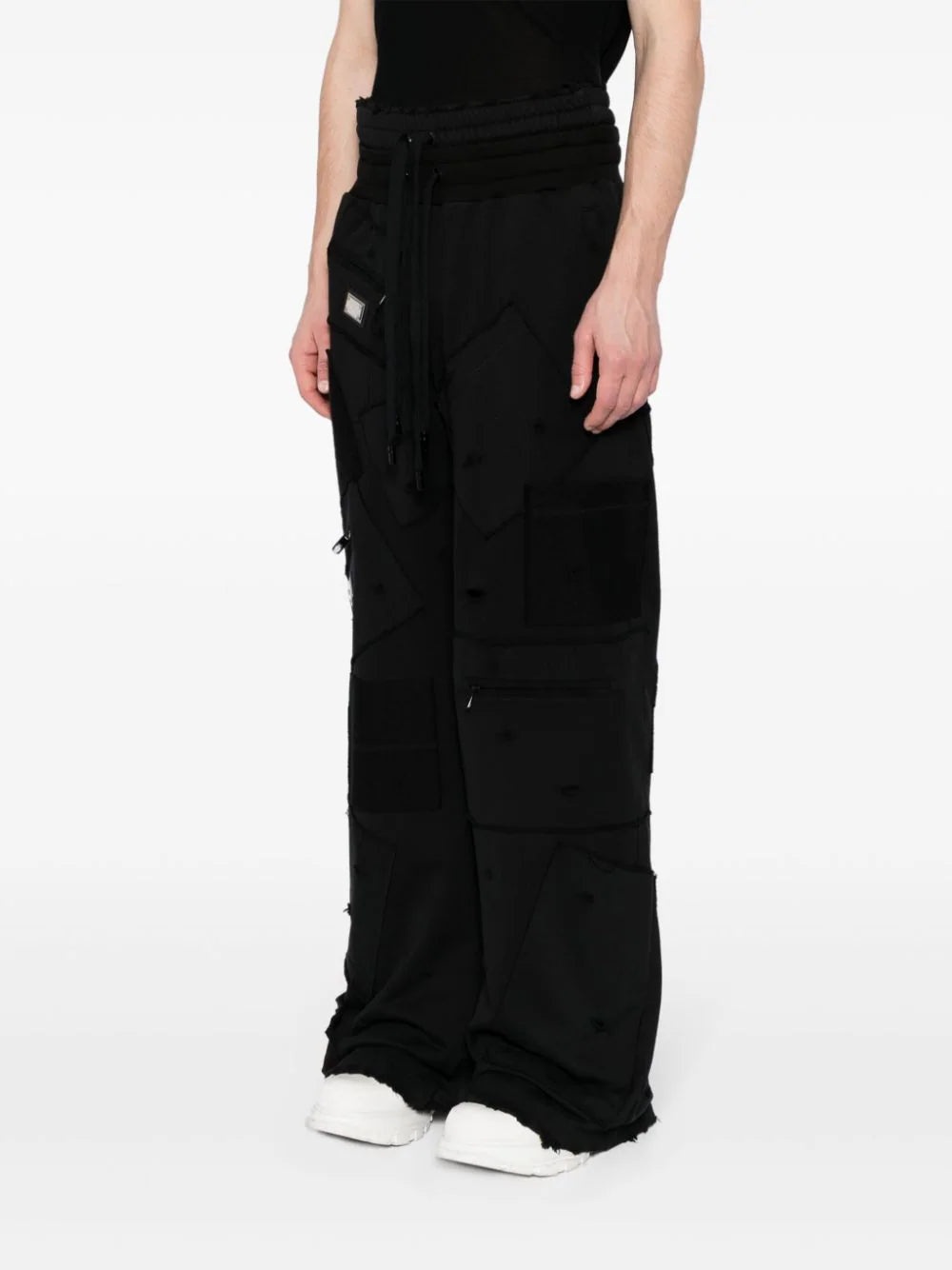 PATCHWORK WIDE-LEG TRACK PANTS - 3