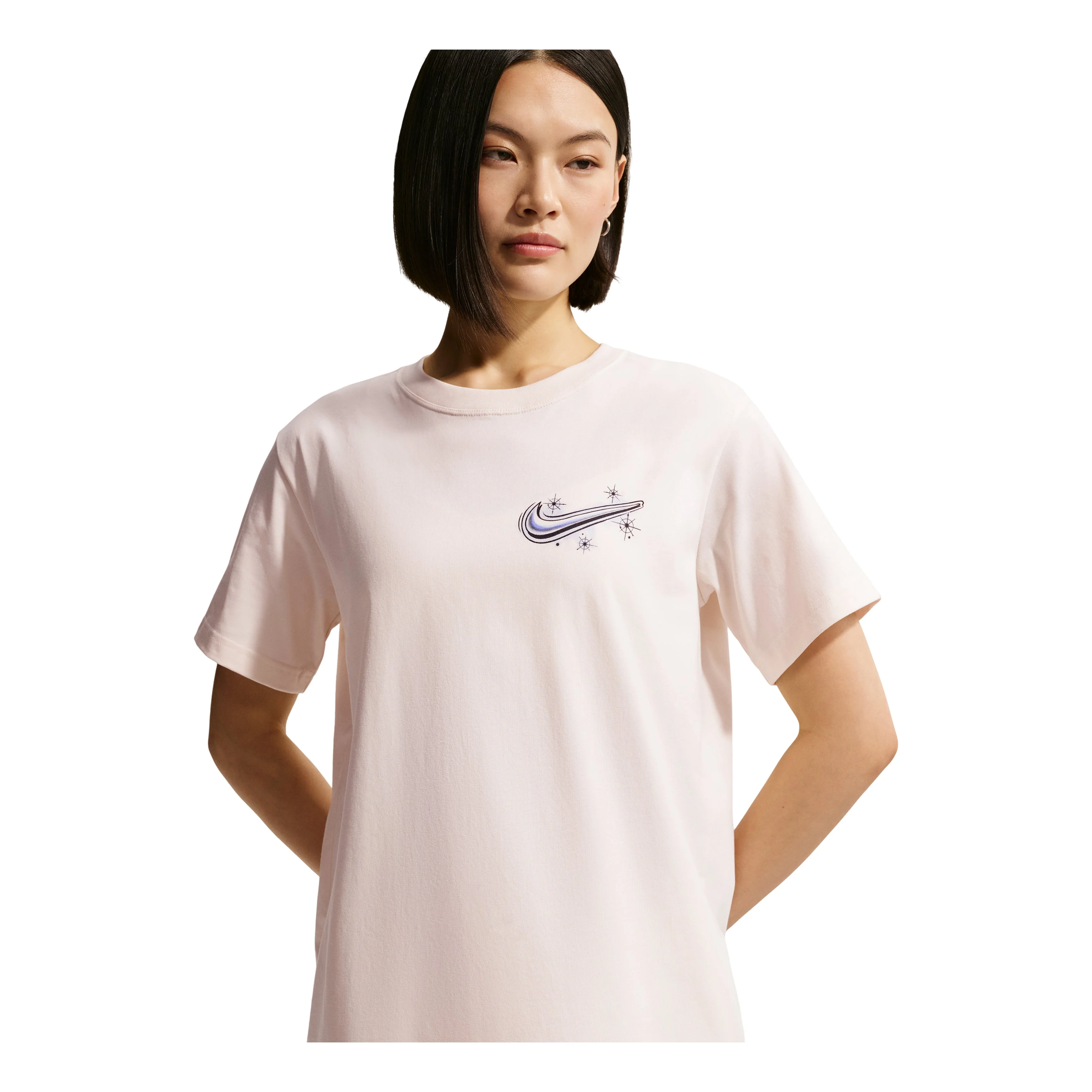 (WMNS) Nike Sportswear Classic Short Sleeve T-Shirt Asia Sizing 'Pink' IH7605-103 - 1