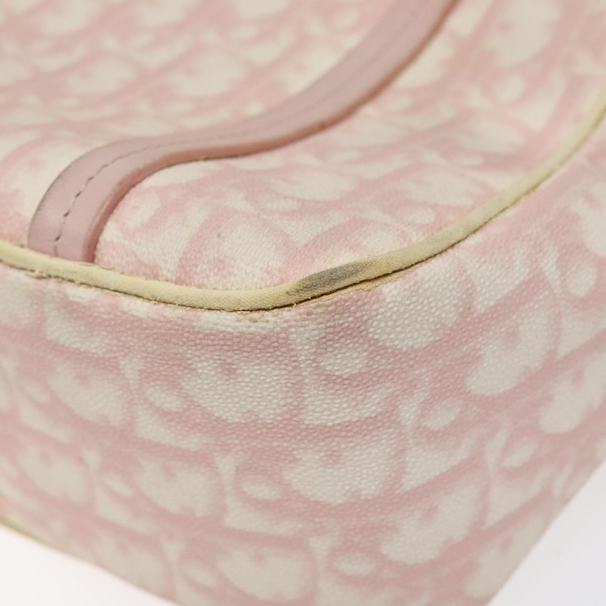 DIOR Trotter Canvas Romantic Hand Bag Pink Silver - 9