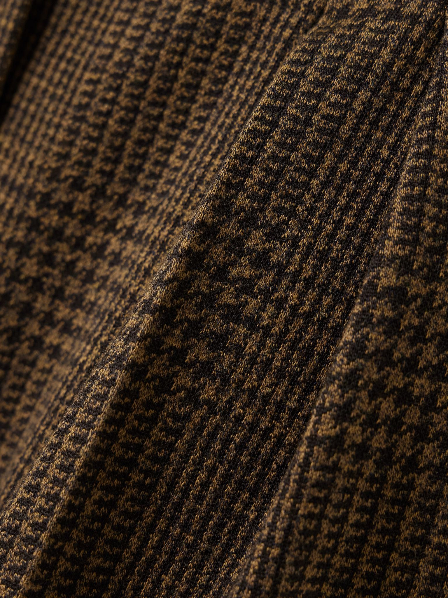 Ponza houndstooth cotton-blend wide-leg pants Brown - 4