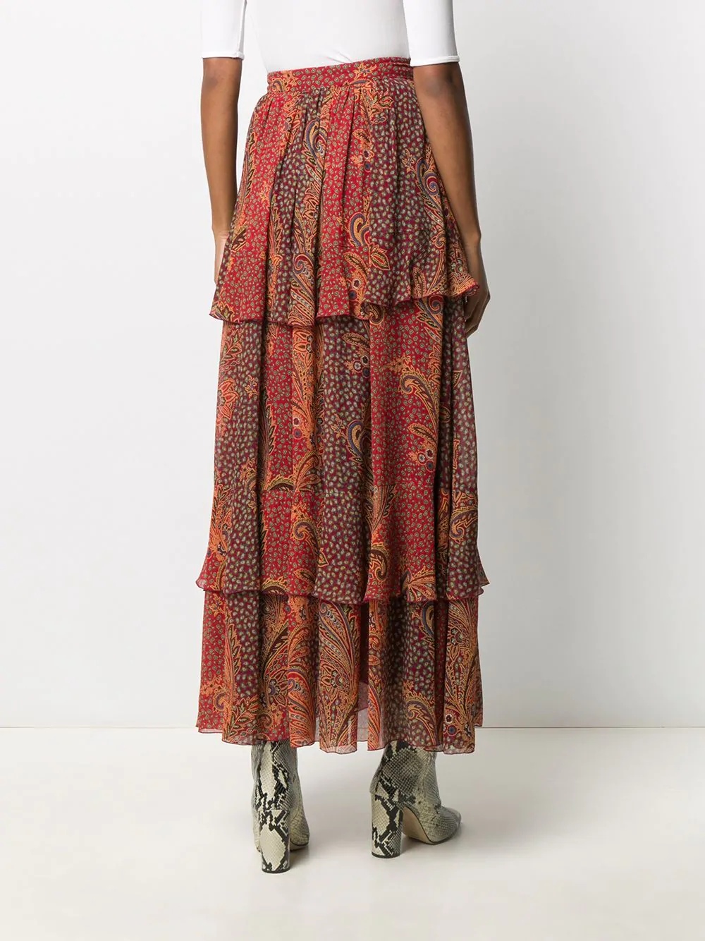 paisley-print maxi skirt - 4