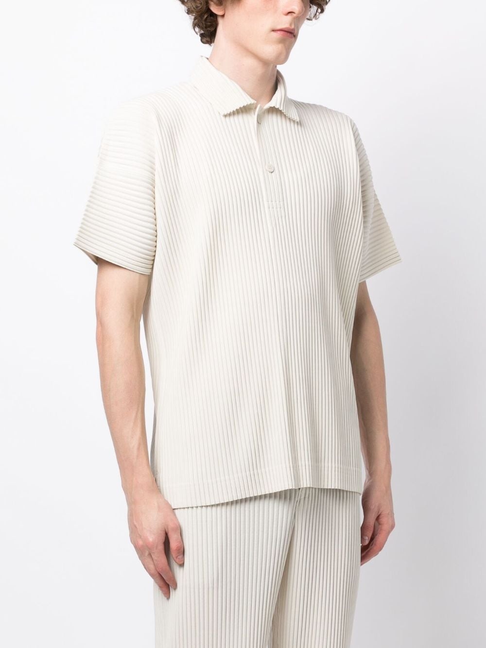 ISSEY MIYAKE MC June plissé polo shirt | REVERSIBLE
