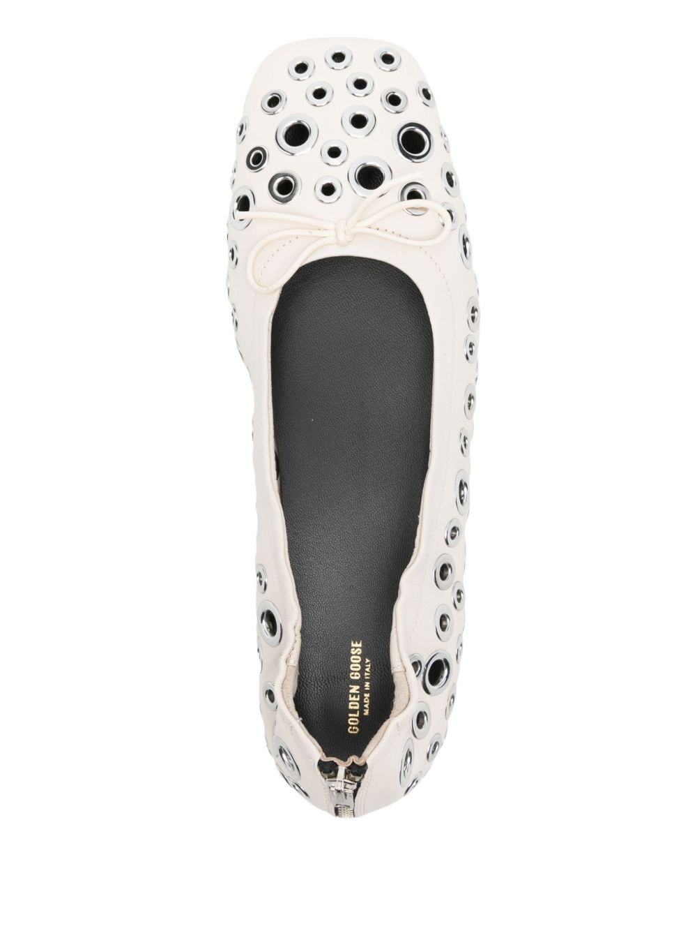 eyelet-detail ballet flats - 4