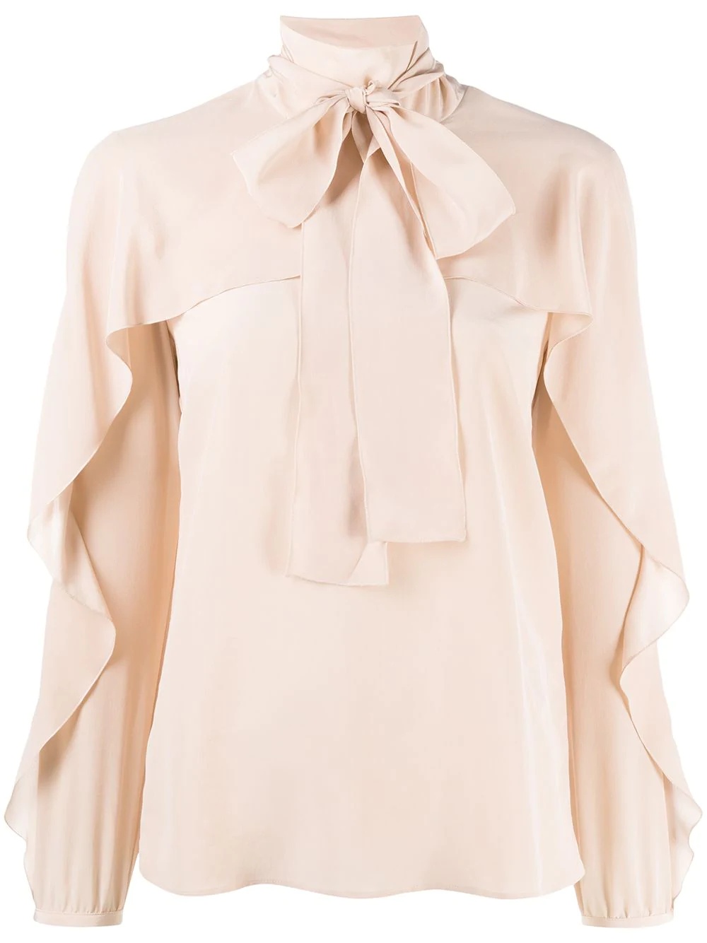 ruffle-detail pussy-bow blouse - 1