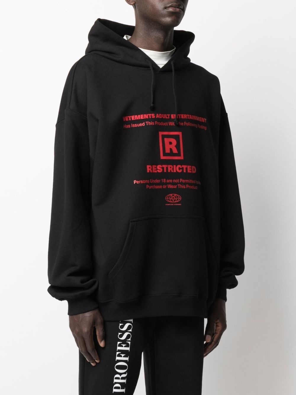 graphic-print cotton-blend hoodie - 4