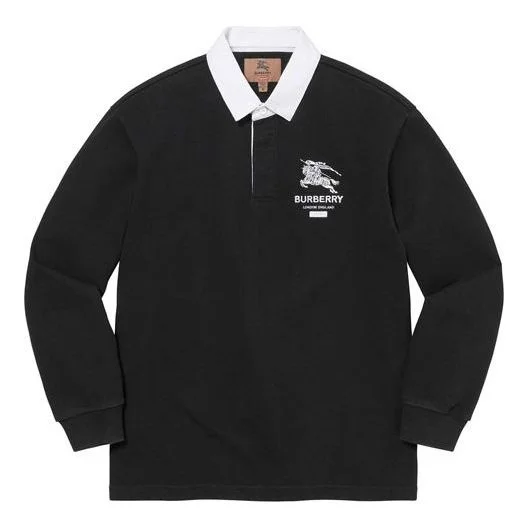 Supreme x Burberry Rugby Polo 'Black White' SUP-SS22-130 - 1