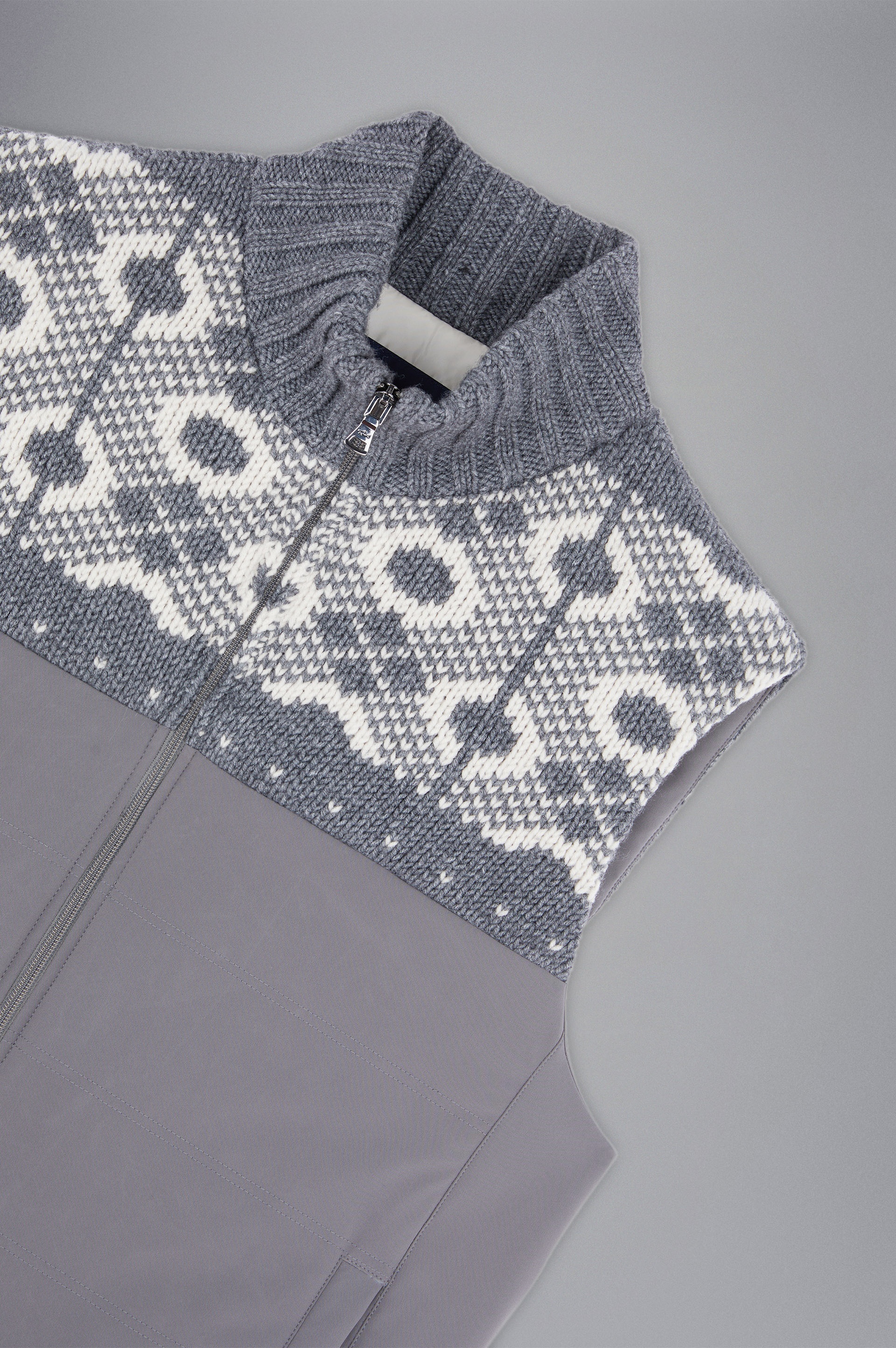 WOOL JACQUARD AND TYPHOON® HYBRID VEST - 5