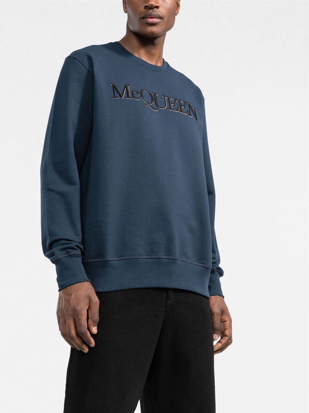 logo-embroidered cotton sweatshirt - 3