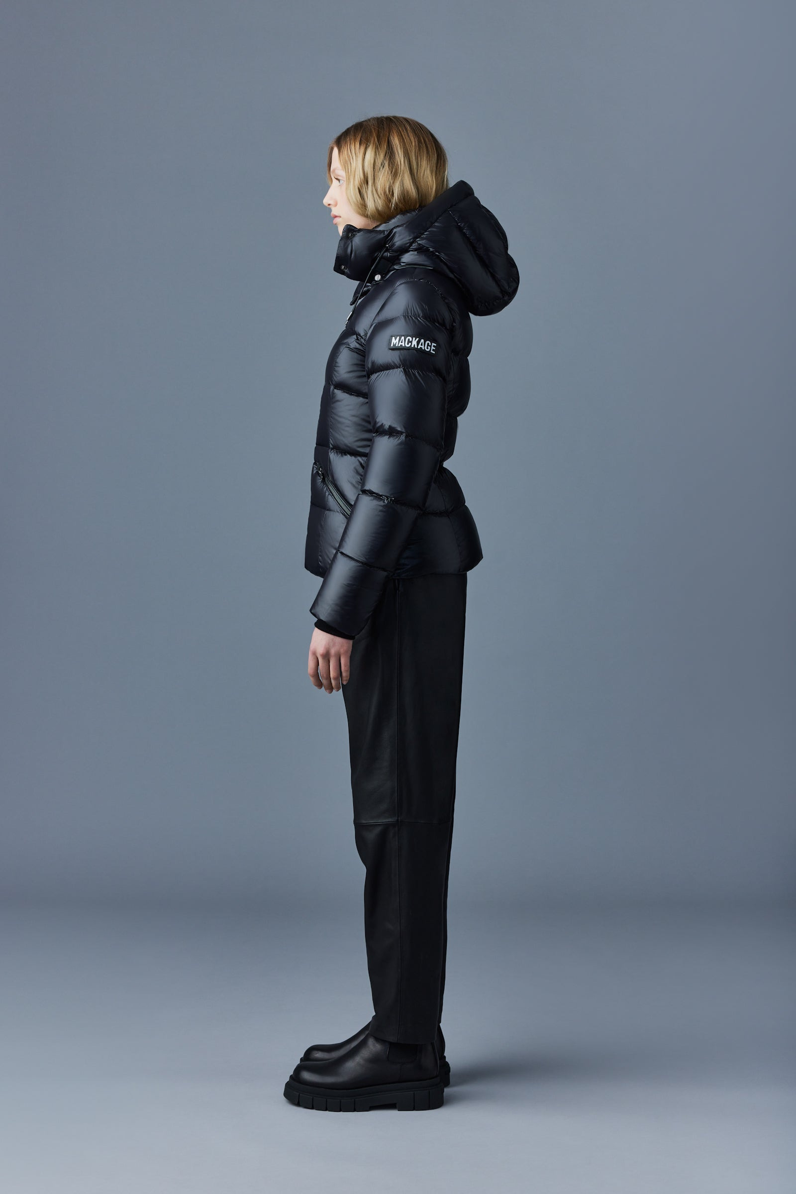 MADALYN lustrous light down jacket with hood for ladies - 3