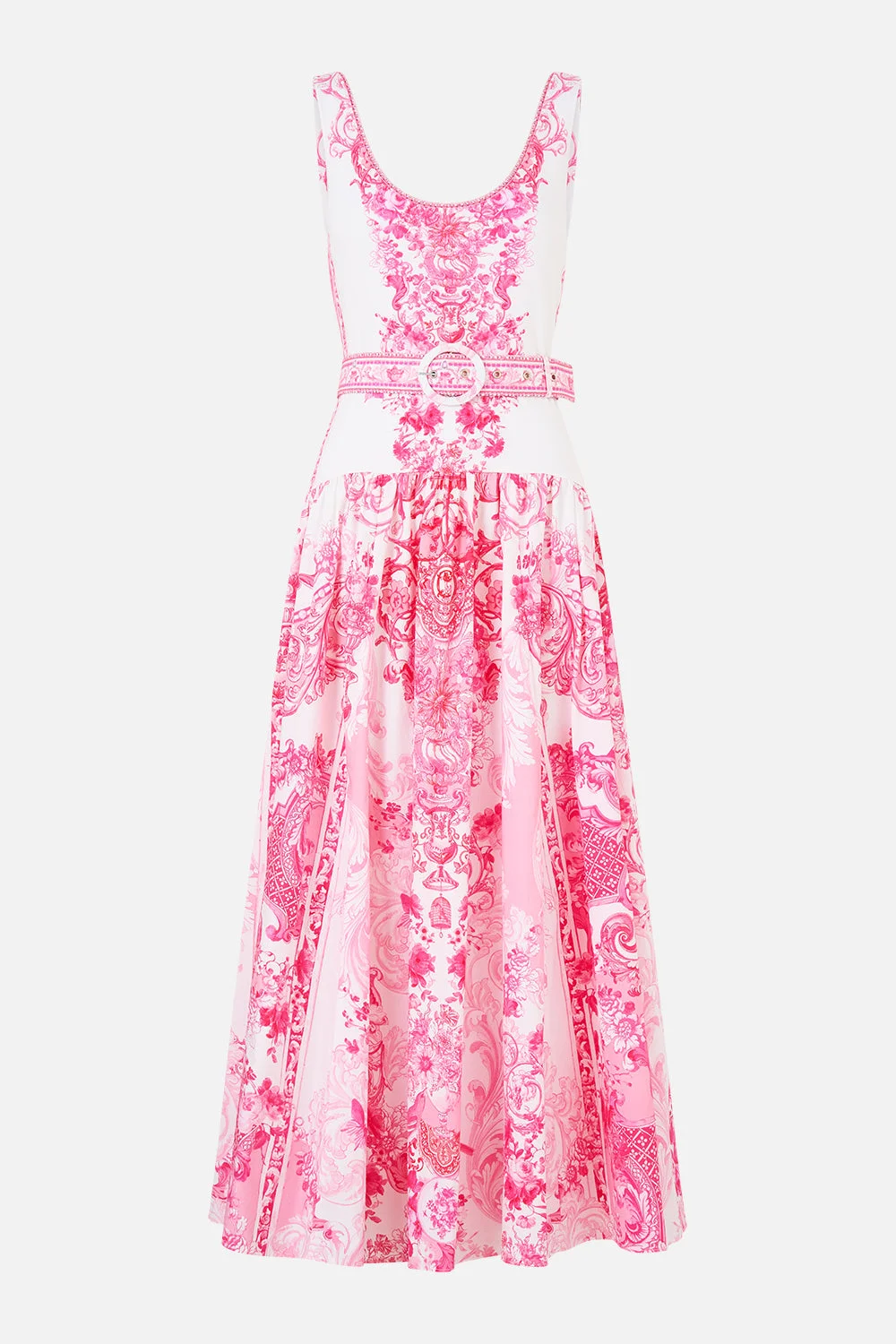 JERSEY TANK DRESS WITH CONTRAST SKIRT LIVIN LA VIDA ROSA - 1