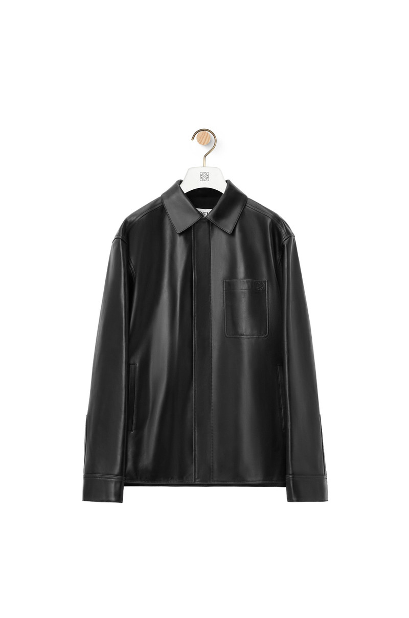 Overshirt in nappa lambskin - 1