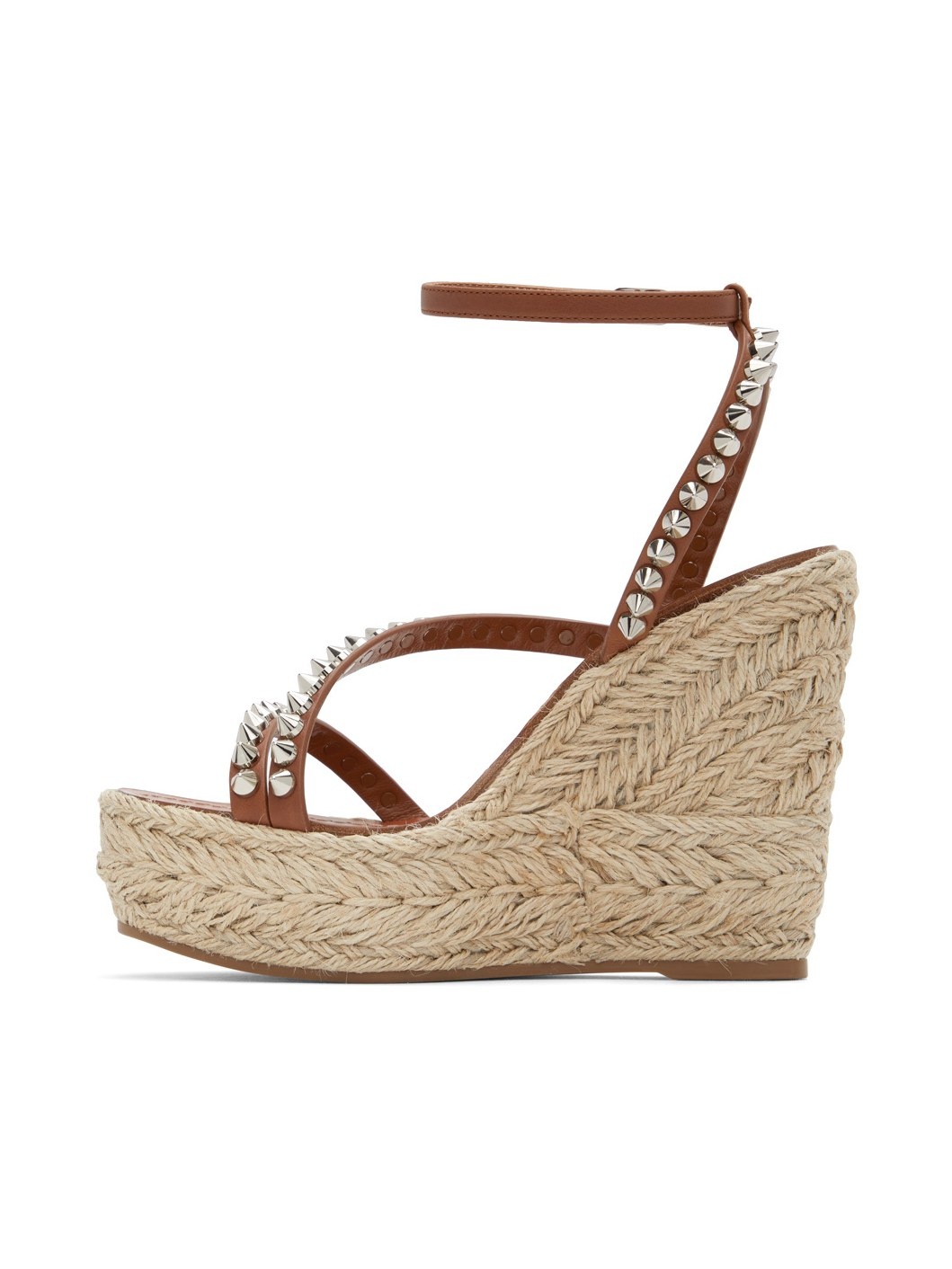 Brown Mafaldina Zeppa 120 Heeled Sandals - 3