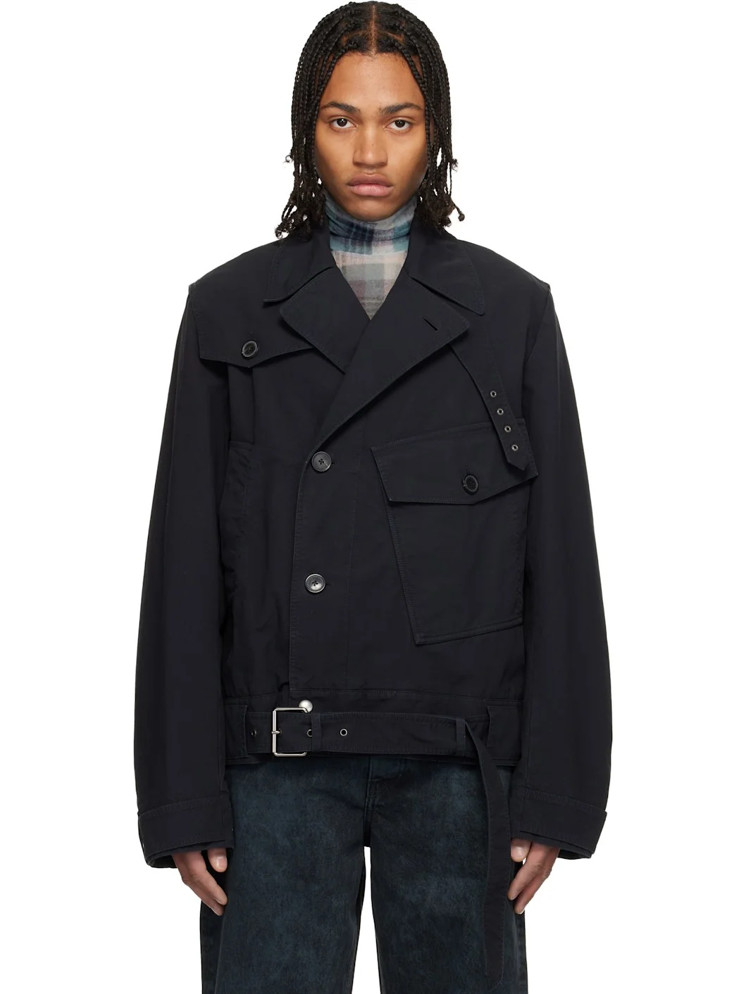 Navy Overdyed Jacket - 1