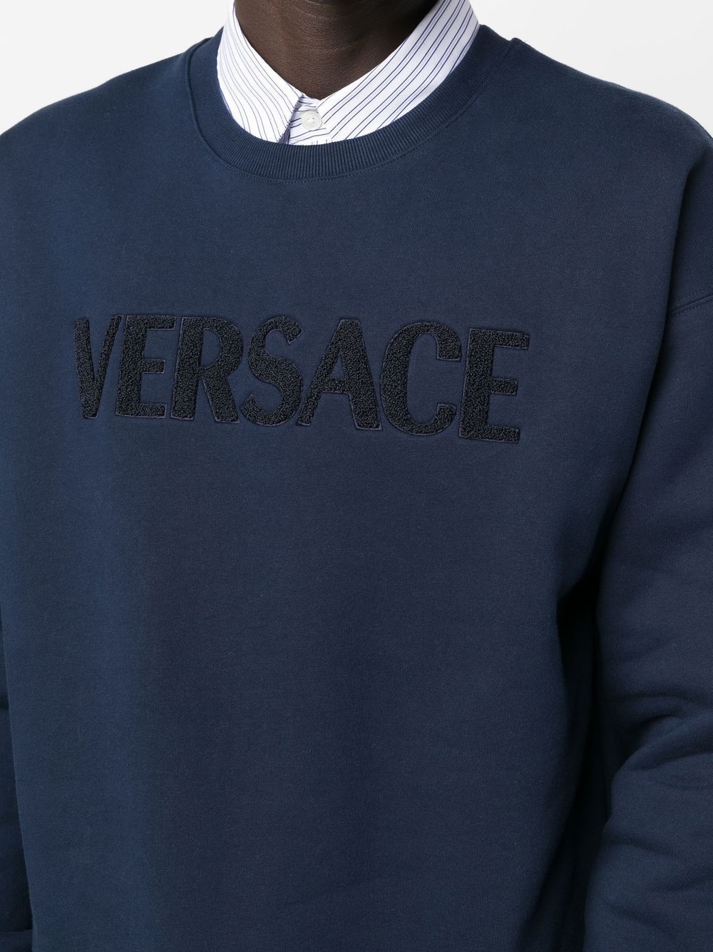 logo-embroidered jersey sweatshirt - 5