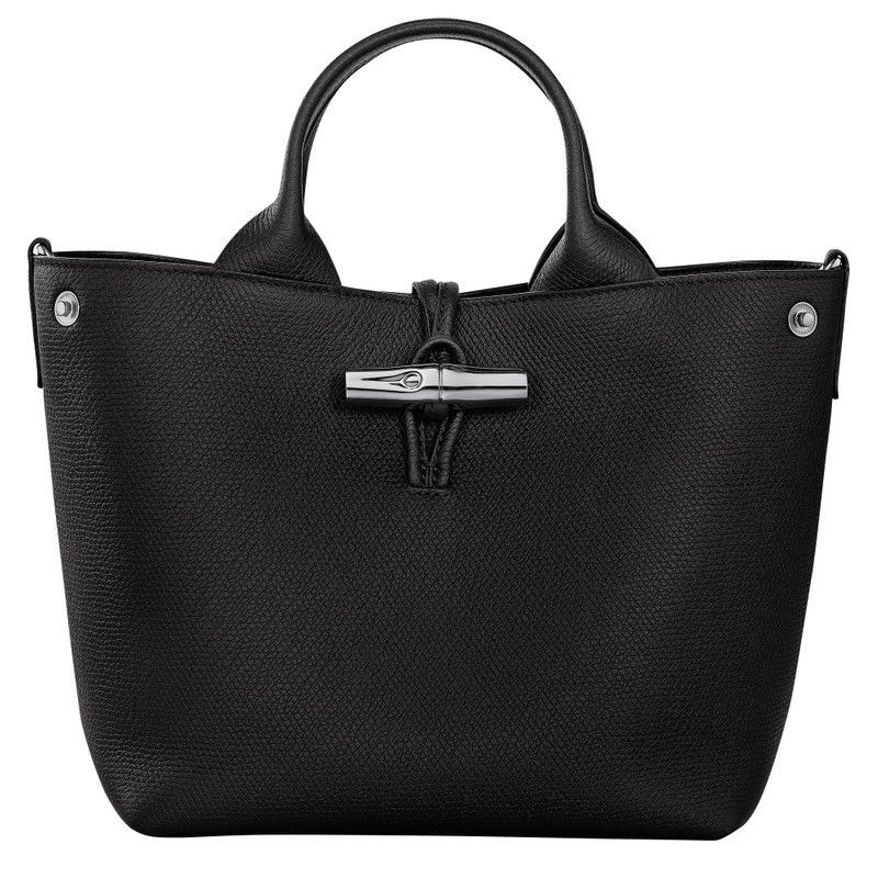 Le Roseau S Handbag Black - Leather 5