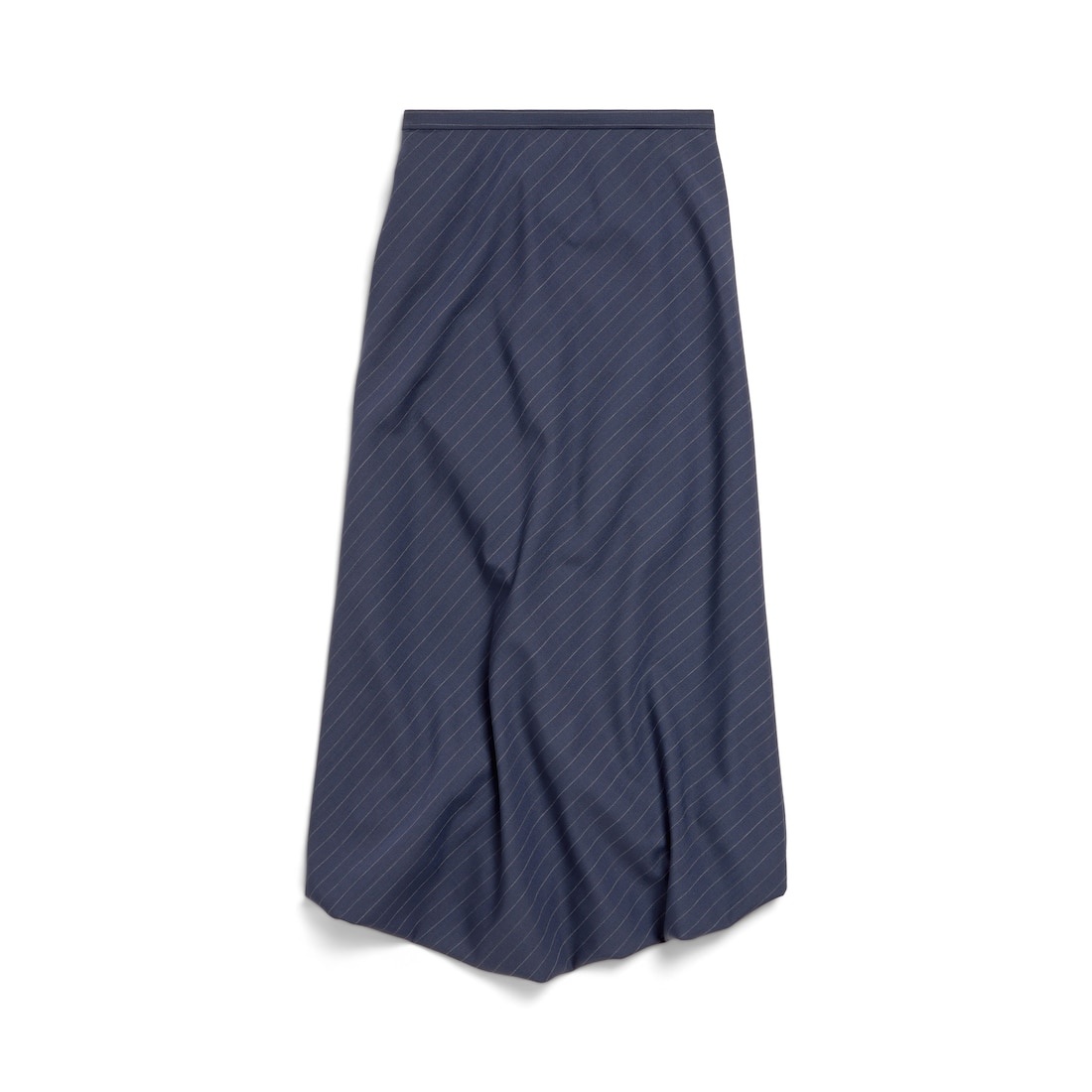 Women's Twisted Tailored Skirt in Dark Navy - 6