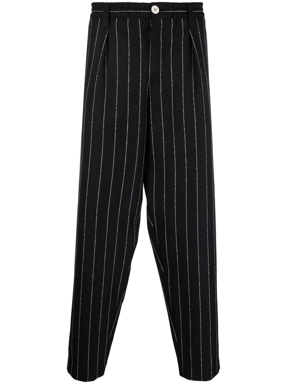 pinstripe tapered-leg trousers - 1