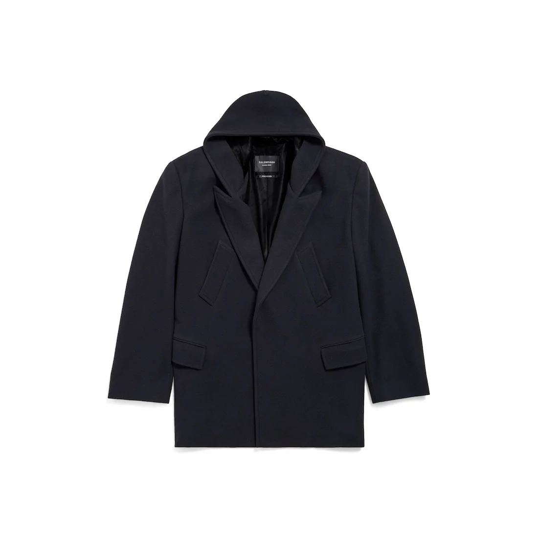 Men's Hooded Short Coat in Dark Navy - 1