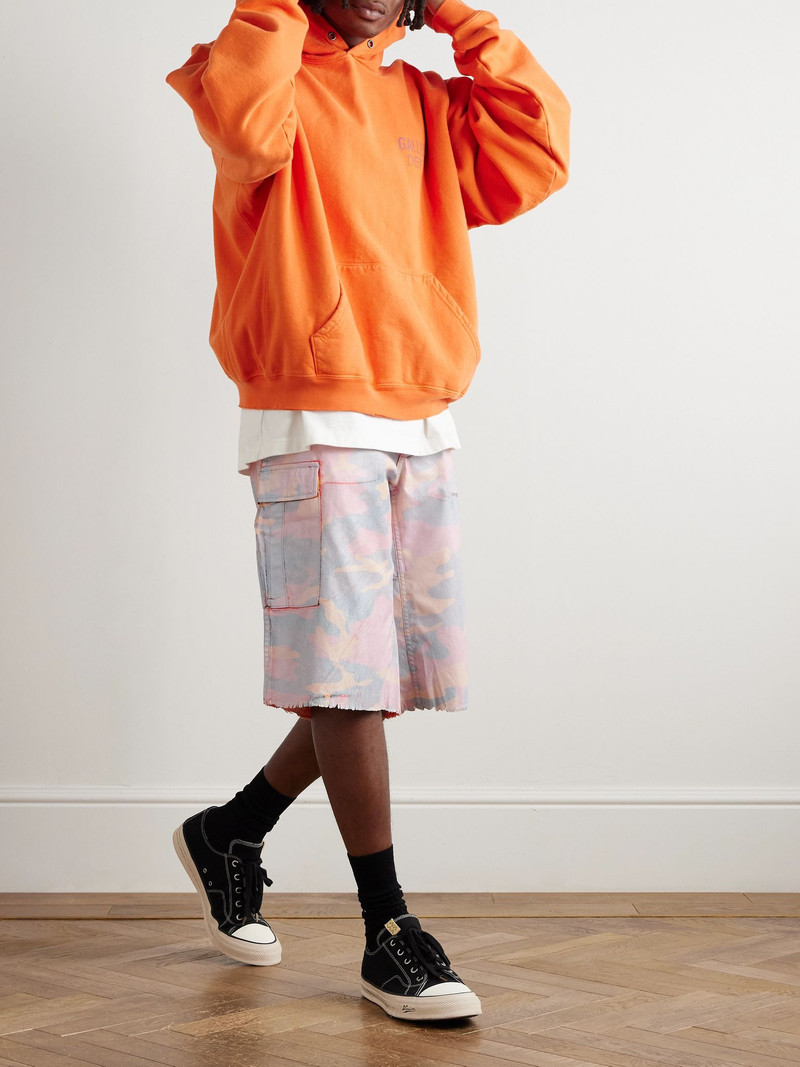 GALLERY DEPT. Straight-Leg Camouflage-Print Cotton-Twill Cargo Shorts Pink outlook