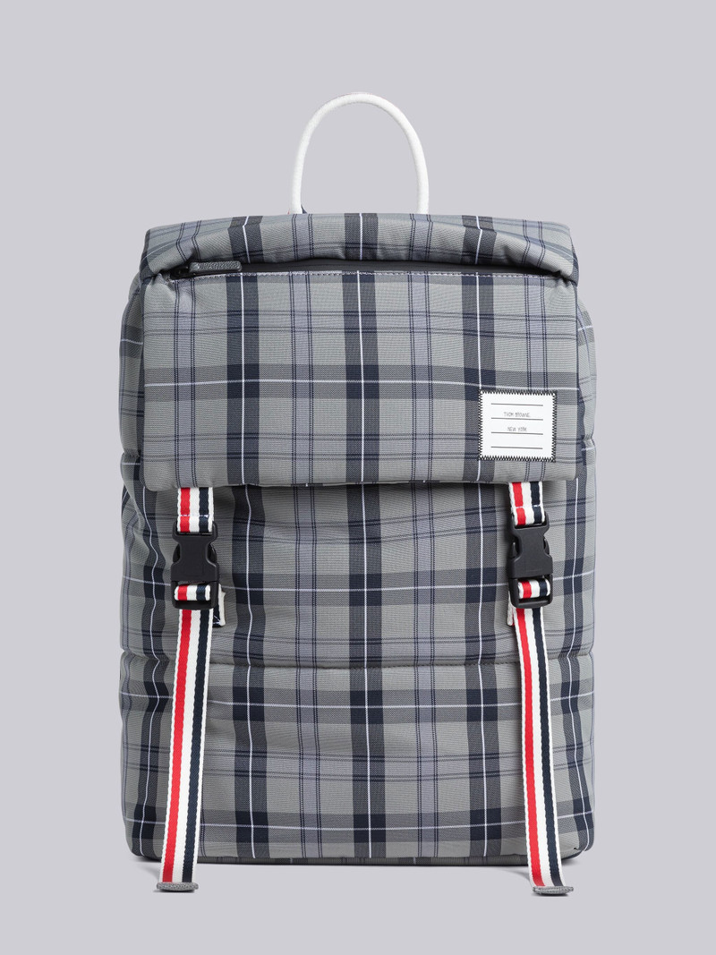 Tartan Nylon Canvas Puffer Backpack 1