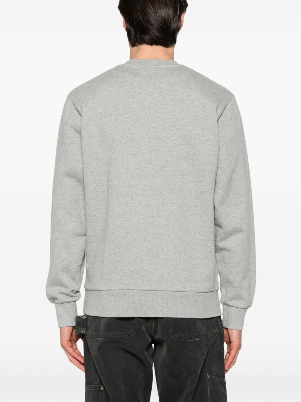 script-embroidered sweatshirt - 4
