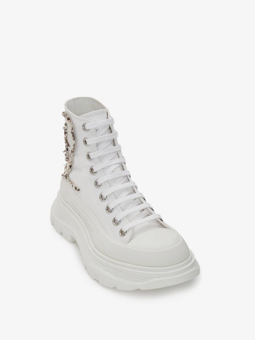 Tread Slick Boot in White/silver - 2