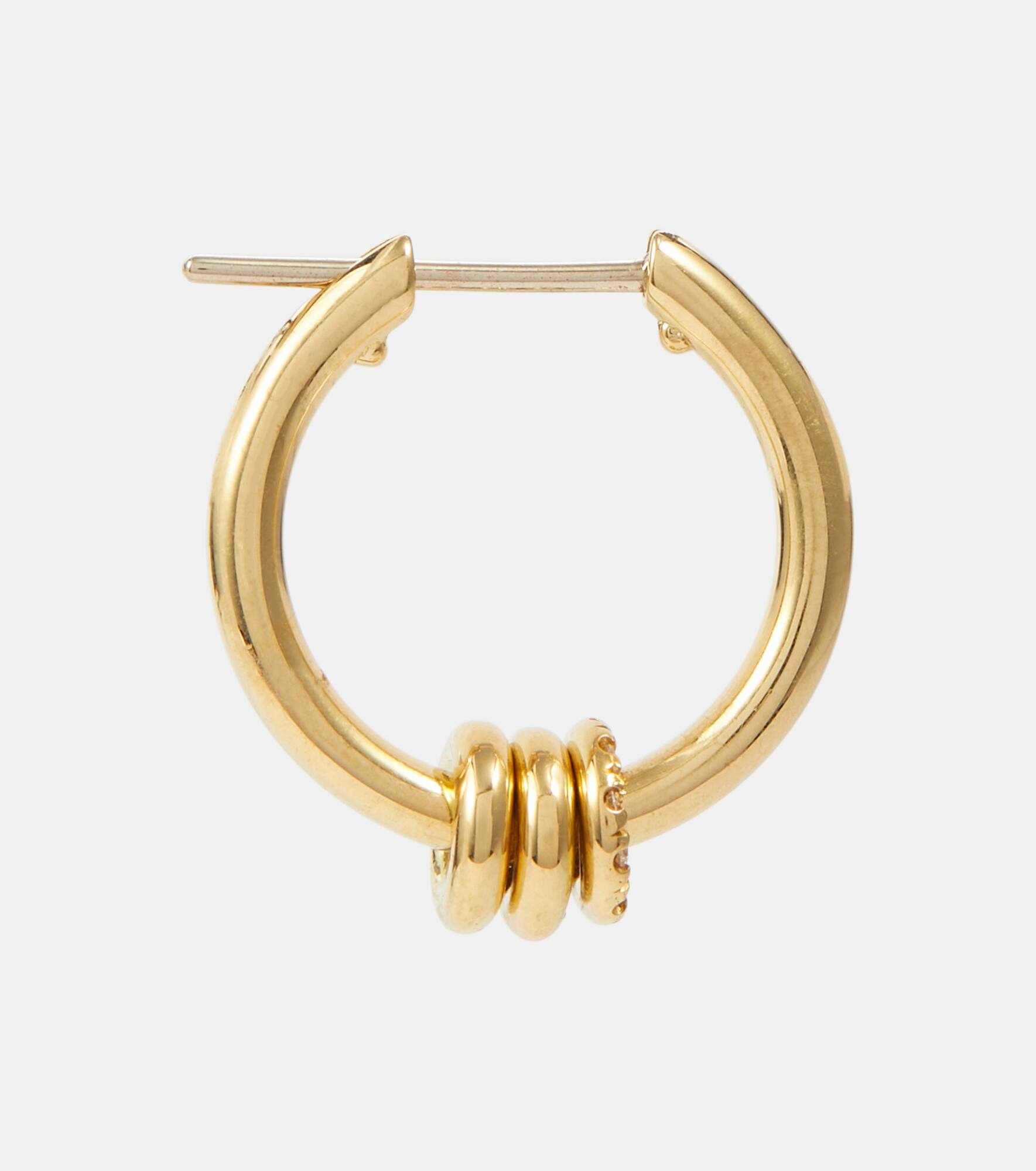 Ara 18kt gold earrings with white diamonds - 4
