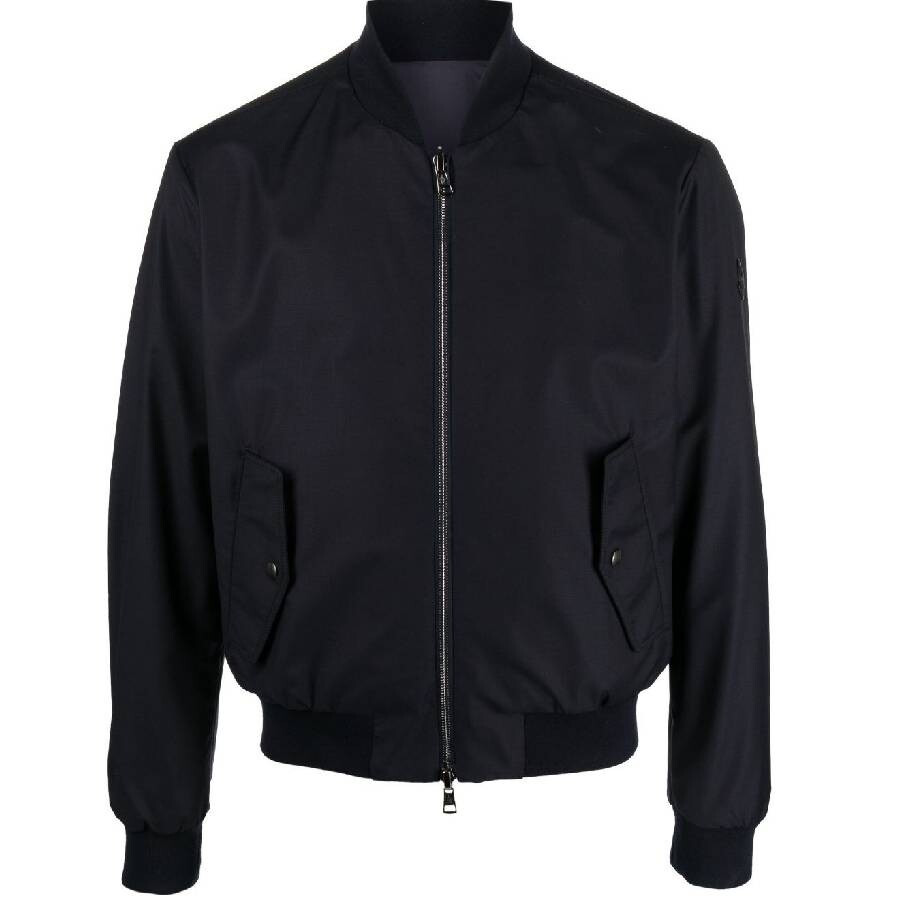 Moncler Long Sleeves Ribbed Collar Jacket - 5