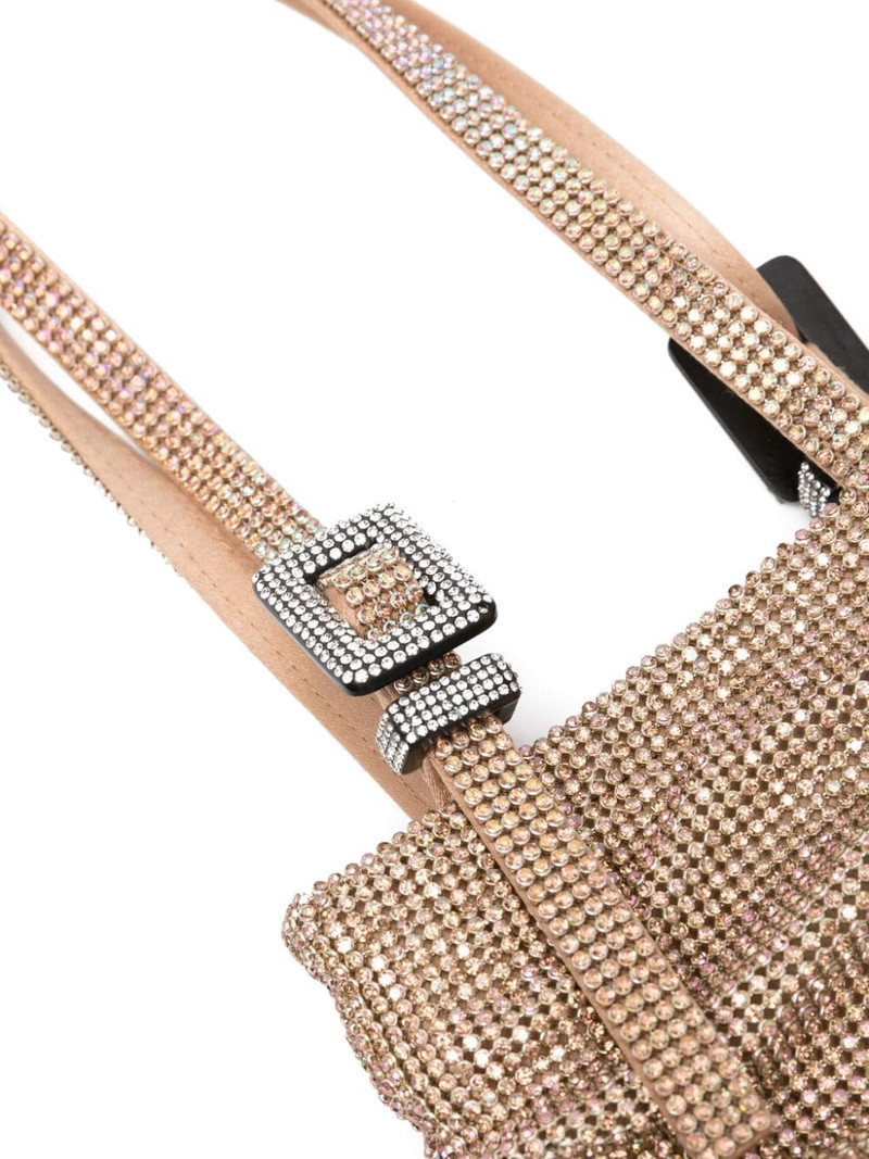 rhinestone-embellished draped tote 4
