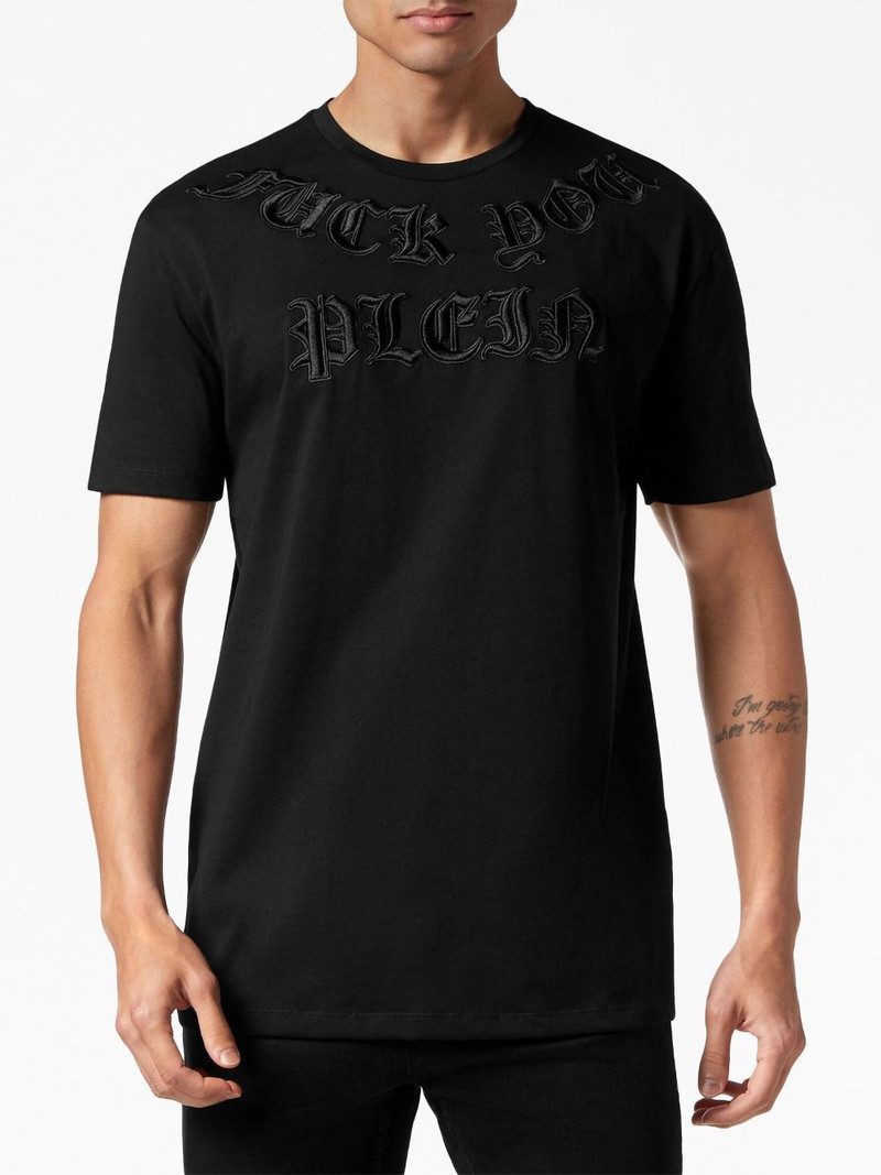 Gothic logo-patch T-shirt 3