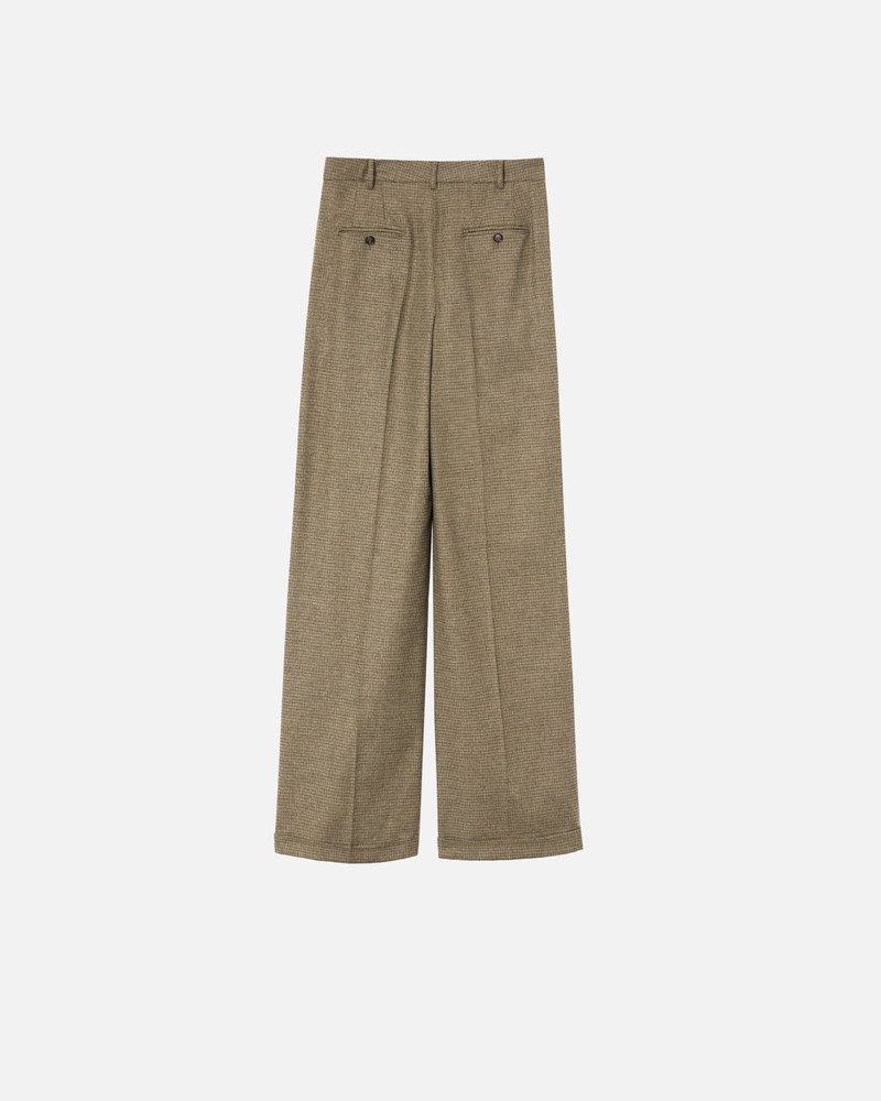 WIDE-LEG CHECK FLANNEL TROUSERS 6