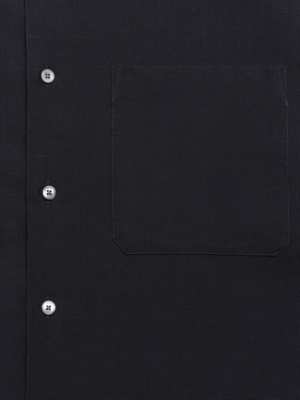 Wool Blend Relaxed Shirt in Dark Navy - 2