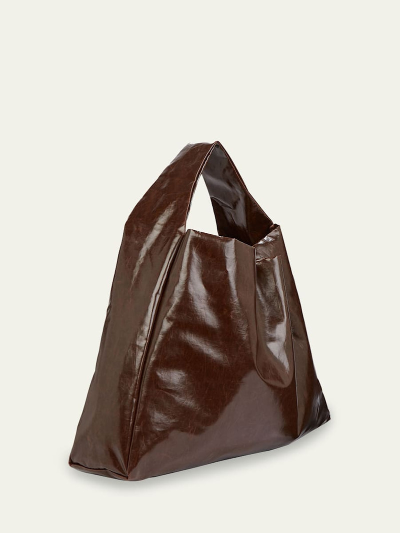 KASSL Editions Skai Shiny Faux-Leather Tote Bag outlook