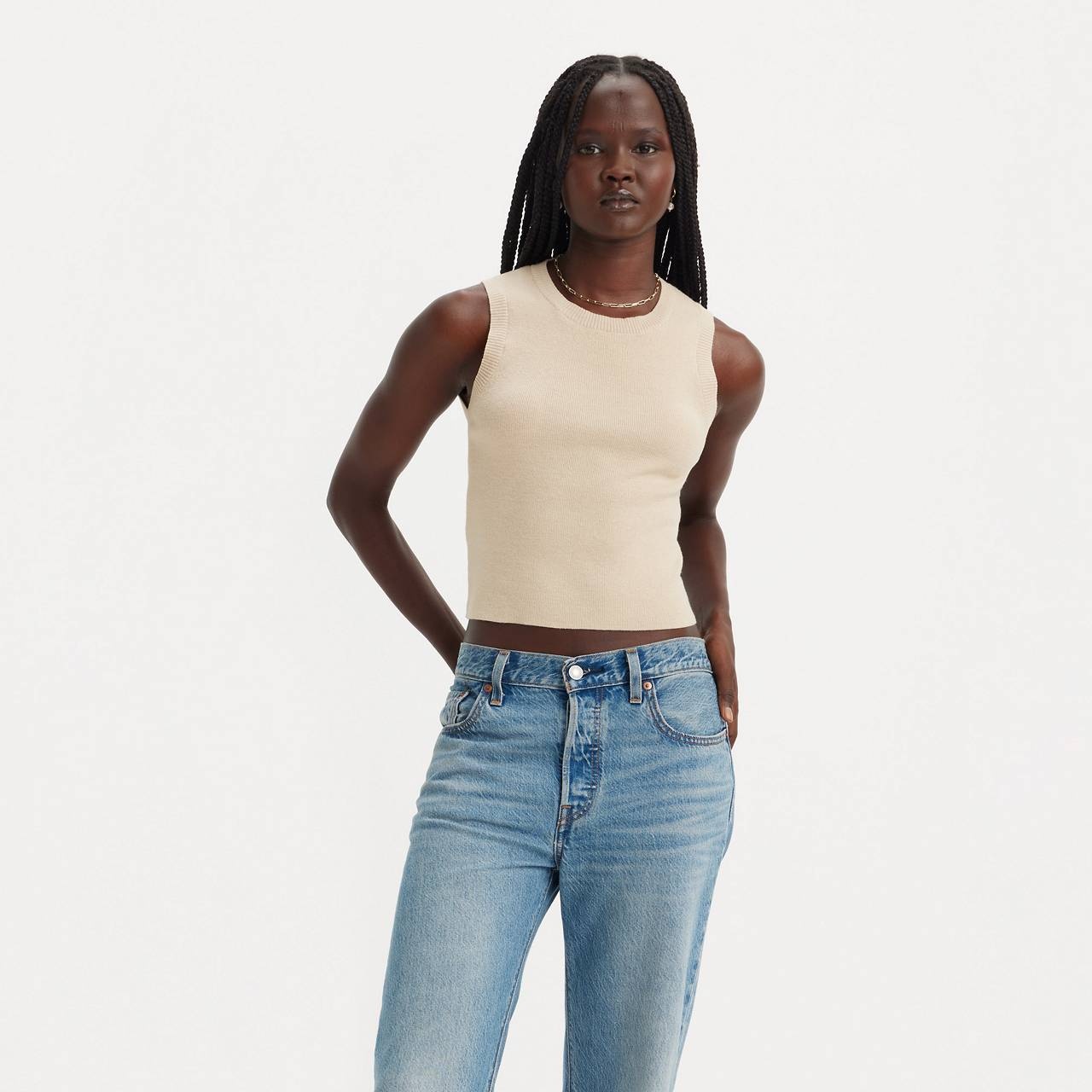 OCEAN SWEATER TANK TOP - 1