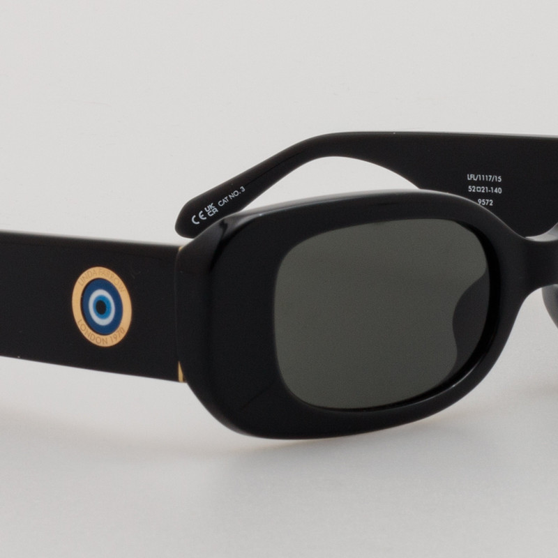 LINDA FARROW Lola Sunglasses in Black and Grey outlook