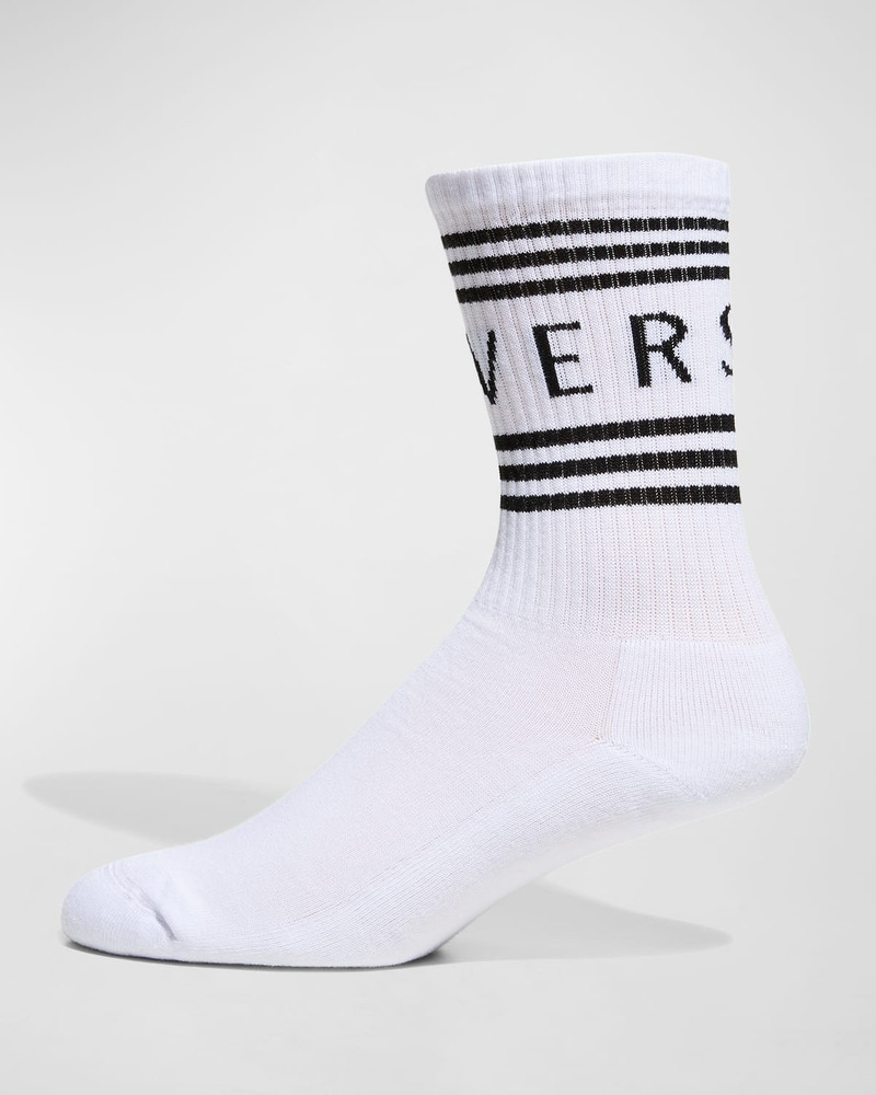 Men's Athletic Band Logo Crew Socks 1