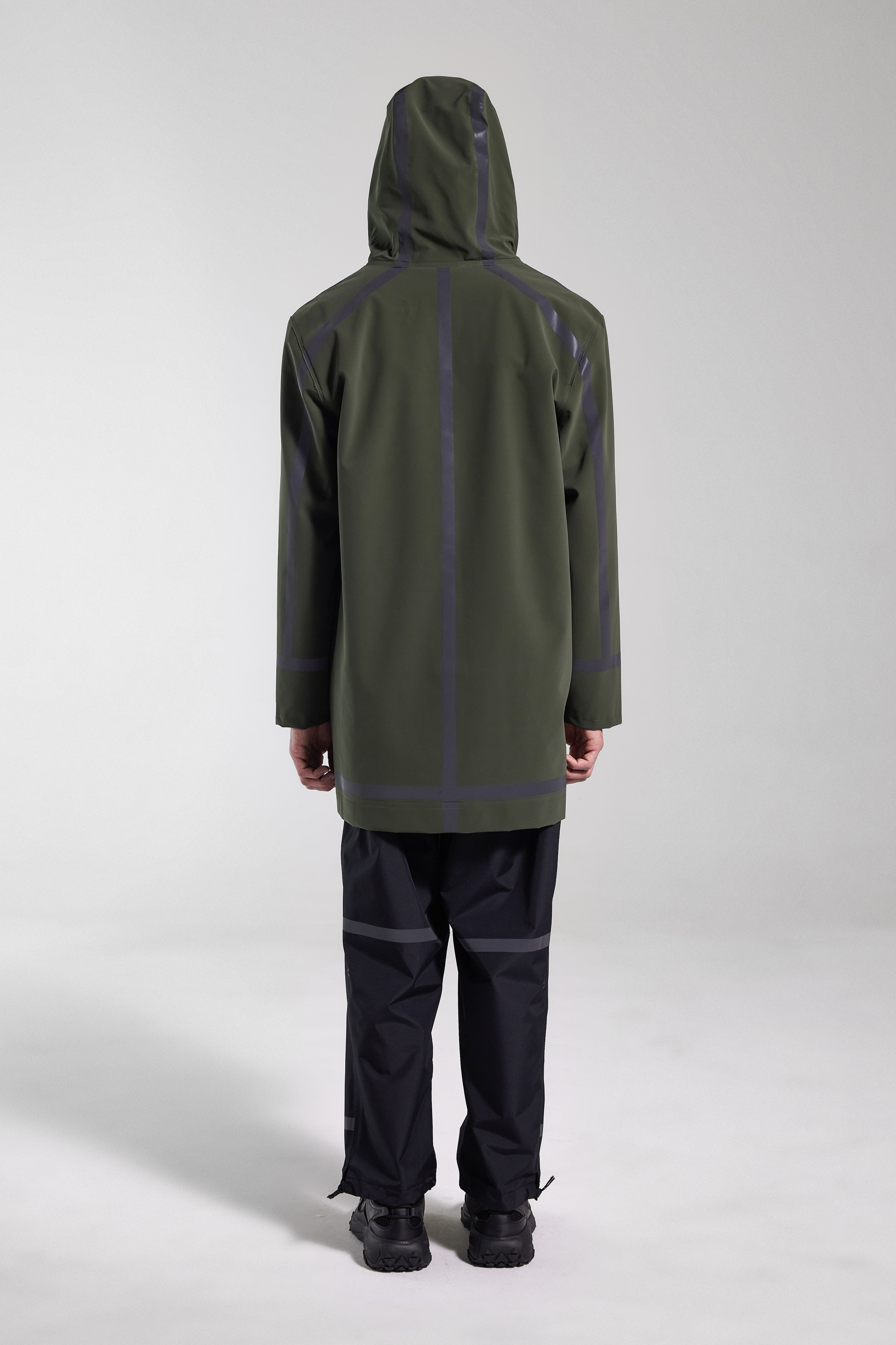 Stockholm Tape Matte Raincoat Green - 4
