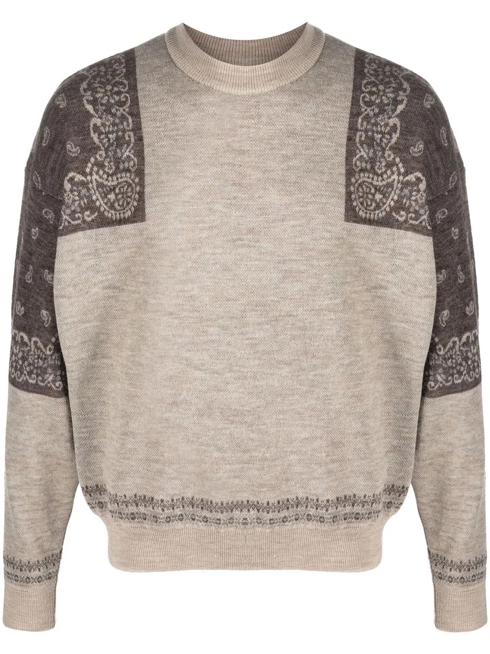 paisley crew-neck jumper - 1