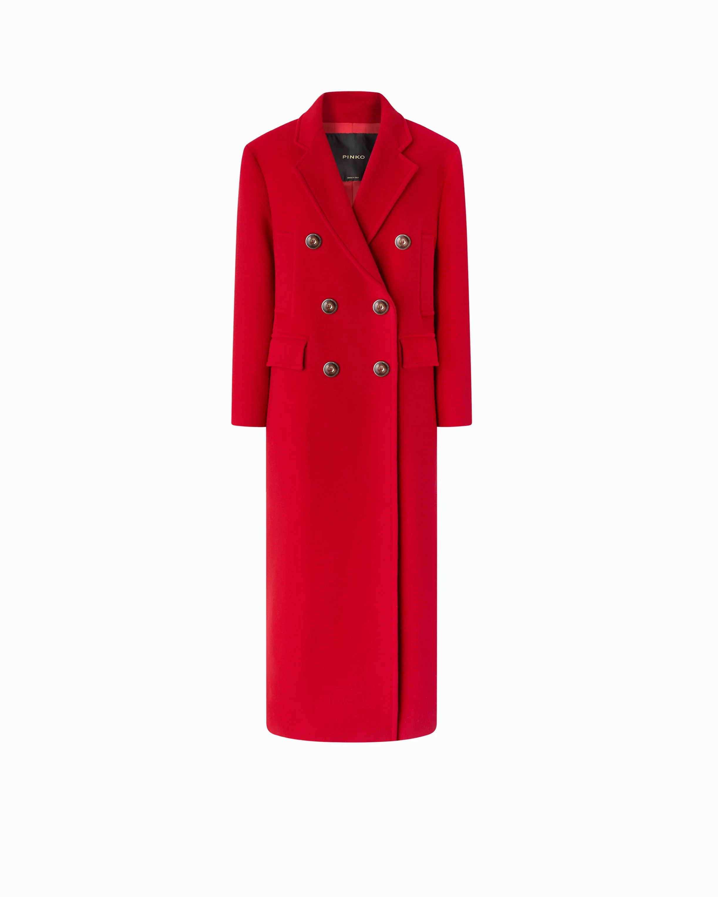 LONG DOUBLE-BREASTED COAT IN WOOL-BLEND FABRIC - 1
