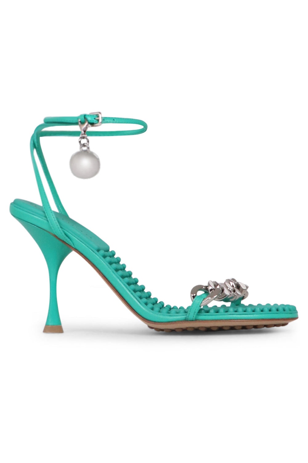 DOT ANKLE STRAP 90MM SANDAL | ACID TURQUOISE - 2