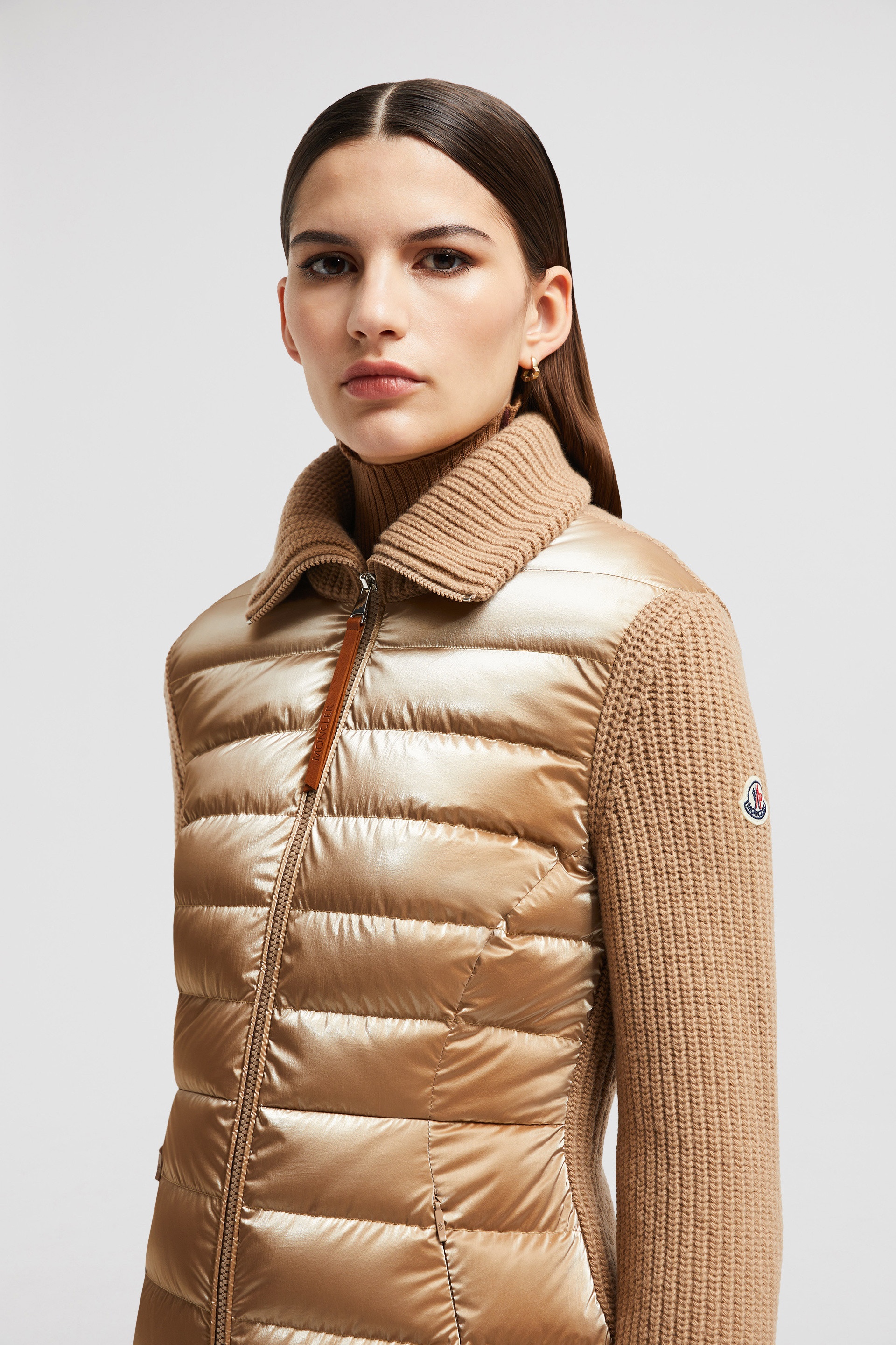 Padded Wool Zip-Up Cardigan - 4